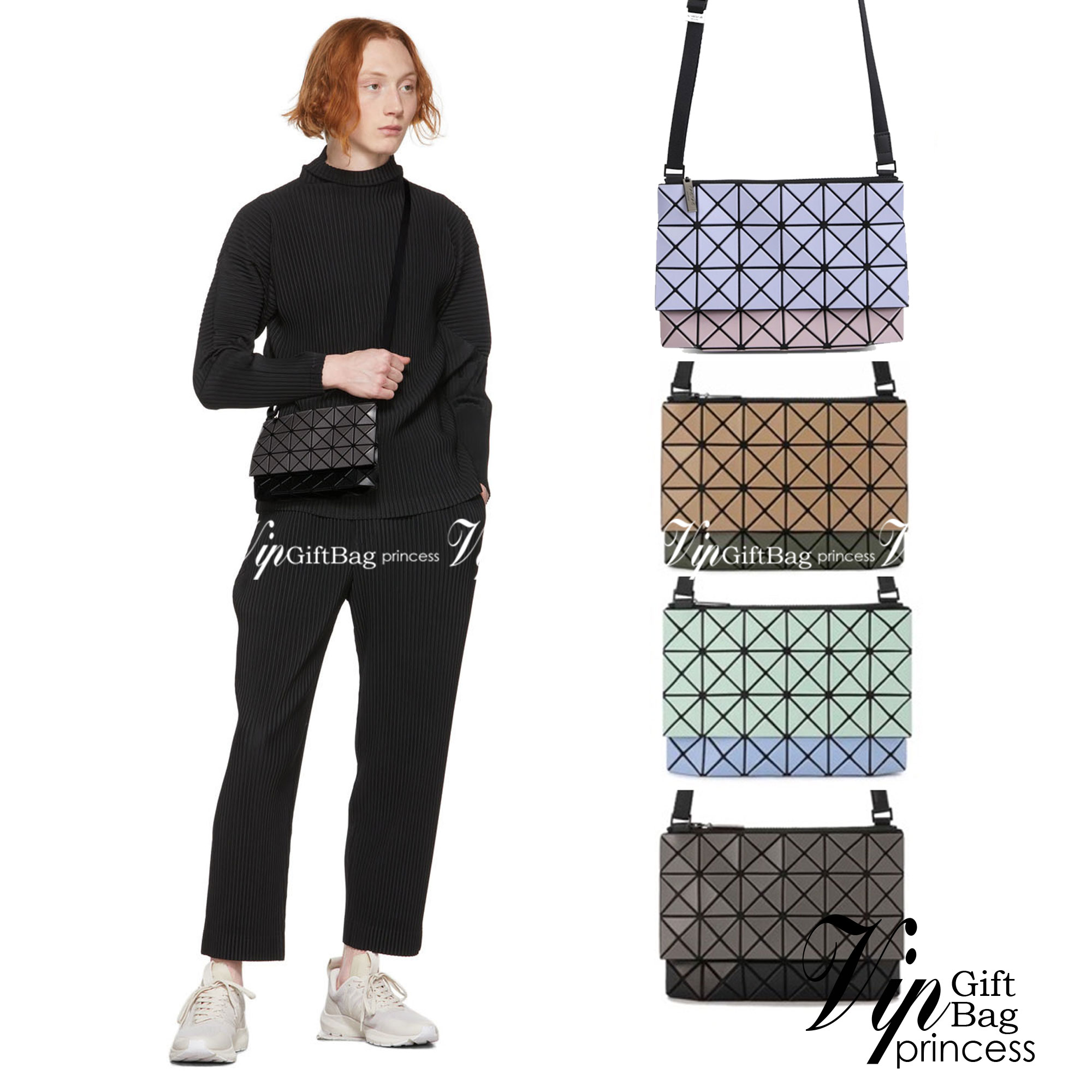 Baobao Issey Miyake Prism Kangaroo crossbody bag กระเป๋าสะพาย Crossbody รูปทรงสี่เหลี่ยมผืนผ้า ไซส์กำลังพอดี เห็นแบบนี้บอกเลยว่าใส่ของสำคัญได้แบบครบถ้วน ไม่ว่าจะเป็นโทรศัพท์ กระเป๋าตังค์ หรือพาวเวอร์แบงค์ จัดเป็นอีกหนึ่งรุ่นที่น่ารัก สายสะพายปรับได้ตามควา