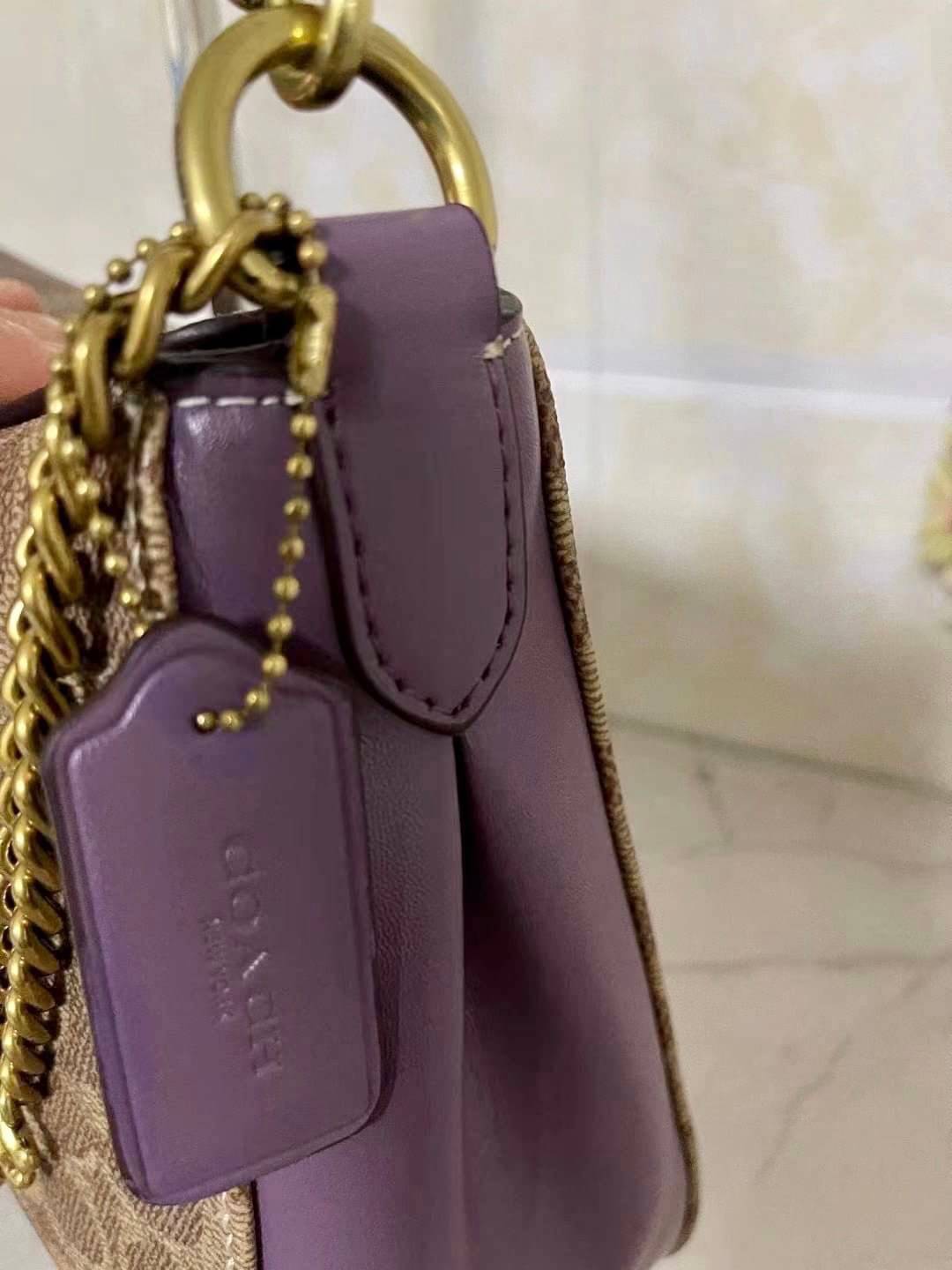 Coach Signature Chain Hobo In Signature Canvas พร้อมส่ง 4 สี