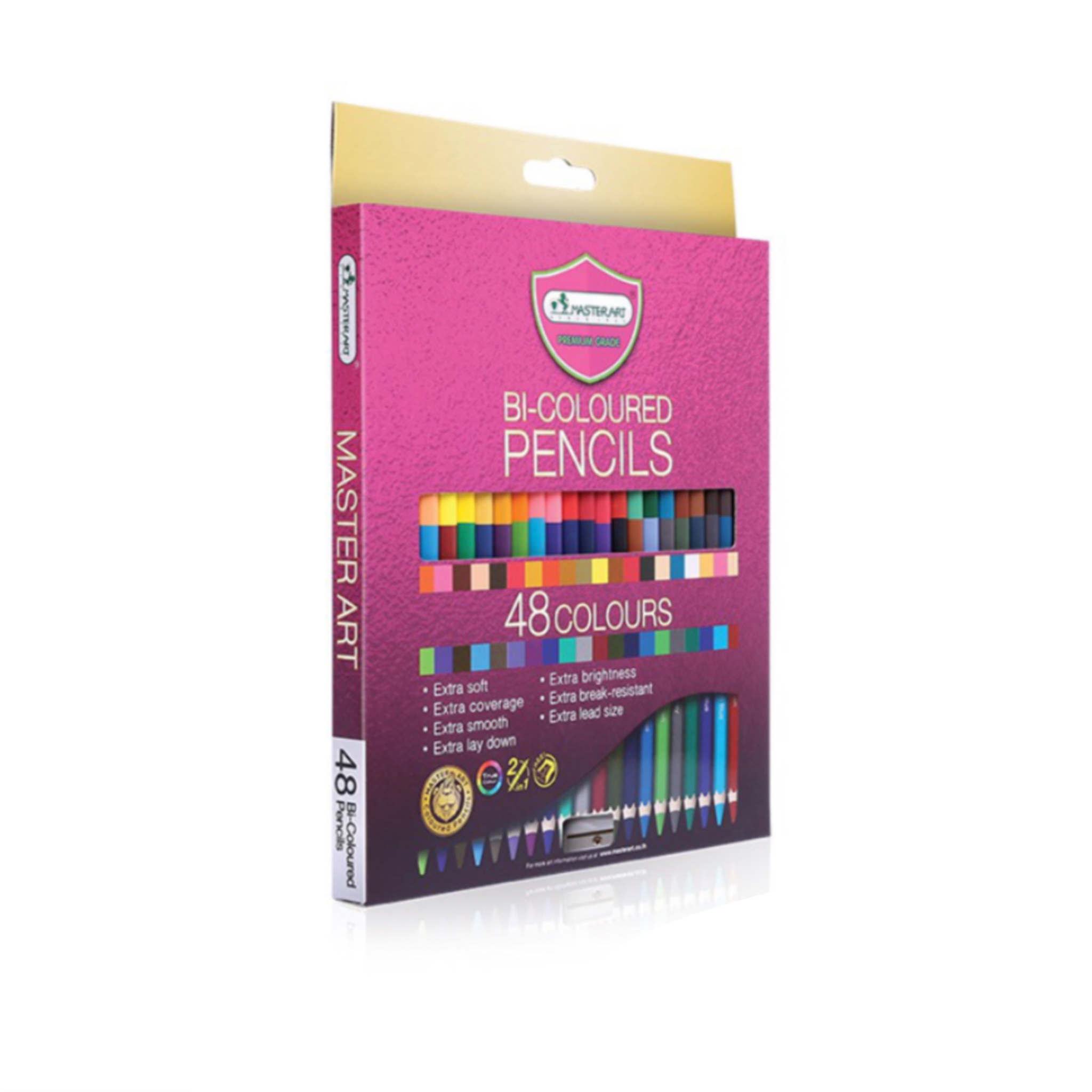 สีไม้ 2หัว 24แท่ง 48สี มาสเตอร์อาร์ต