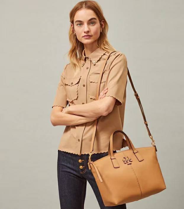 Tory Burch McGraw Top-Zip Satchel bag กระเป๋าสะพาย Crossbody ใบใหญ่ ทรงสวยสุดฮิต รุ่นใหม่ มาแรงที่สุดในตอนนี้!! วัสดุหนังแท้ สัมผัสนุ่มมือ หนังสวยสุดๆ
