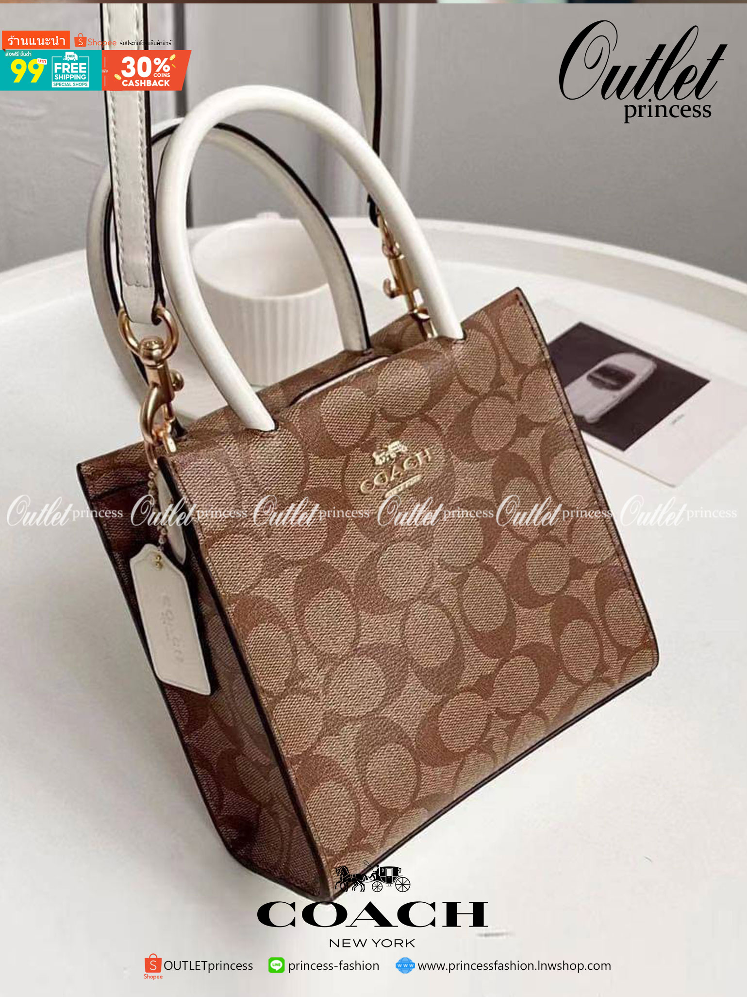 COACH MINI CALLY CROSSBODY IN SIGNATURE ((3599, 2184, 5693, 2134, 2183)) พร้อมส่งที่ไทยทันที! กระเป๋าสะพายครอสบอดี้ร์ กระเป๋าครอสบอดี้โท้ทมินิไซส์ รุ่นใหม่สุดฮอต!! ใบจริงคือน่ารักม้ากกกก!! สวยอยู่ทรง น่ารักน่าใช้ ทรงTote ปากกระเป๋าเปิดปิดแบบแม่เหล็ก ภายใน