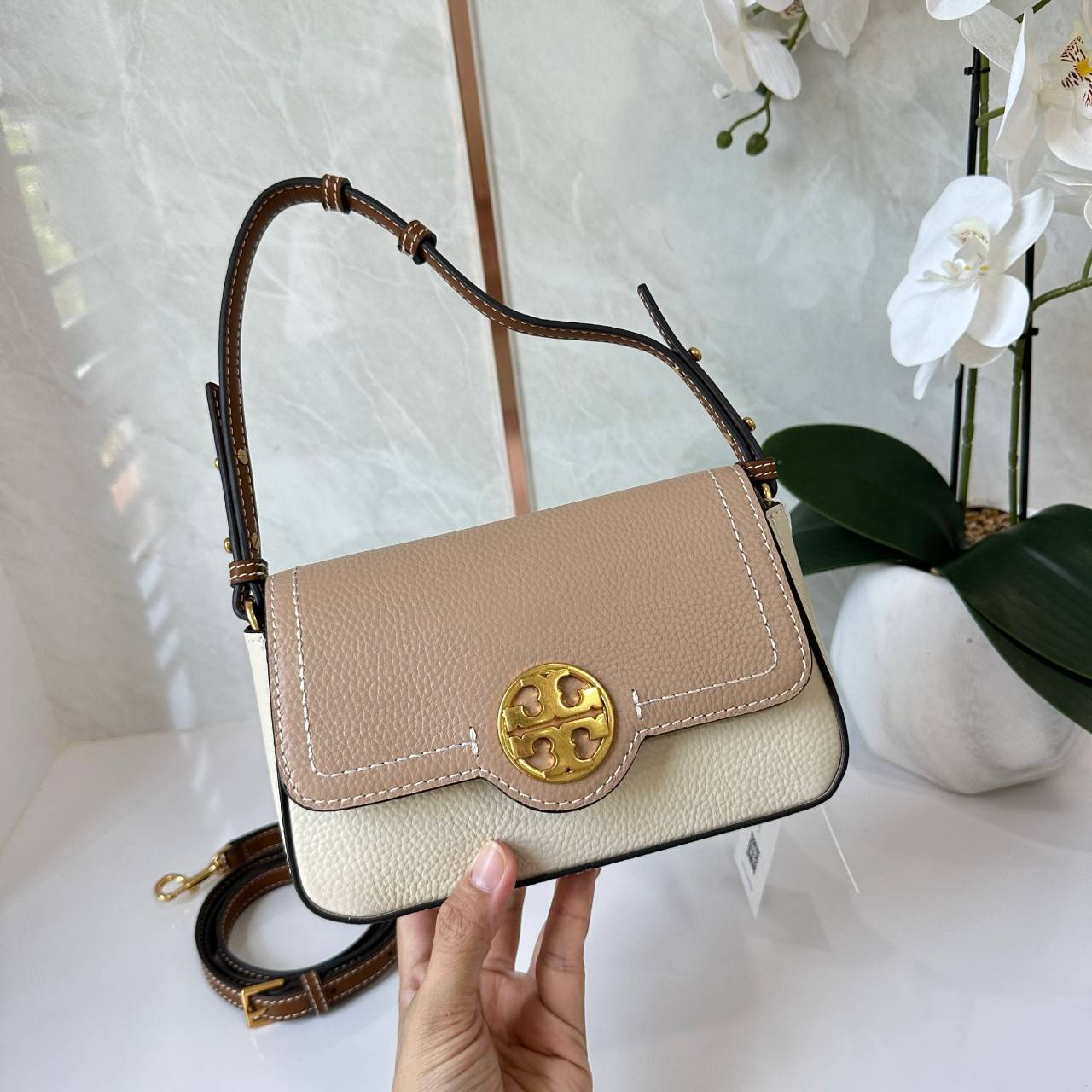 MINI พร้อมส่ง 2 สี TORY BURCH FELIX MINI CROSSBODY BAG กระเป๋าสะพาย เกรดท็อปออริ เกรดดีสุด สลับแท้ 1:1