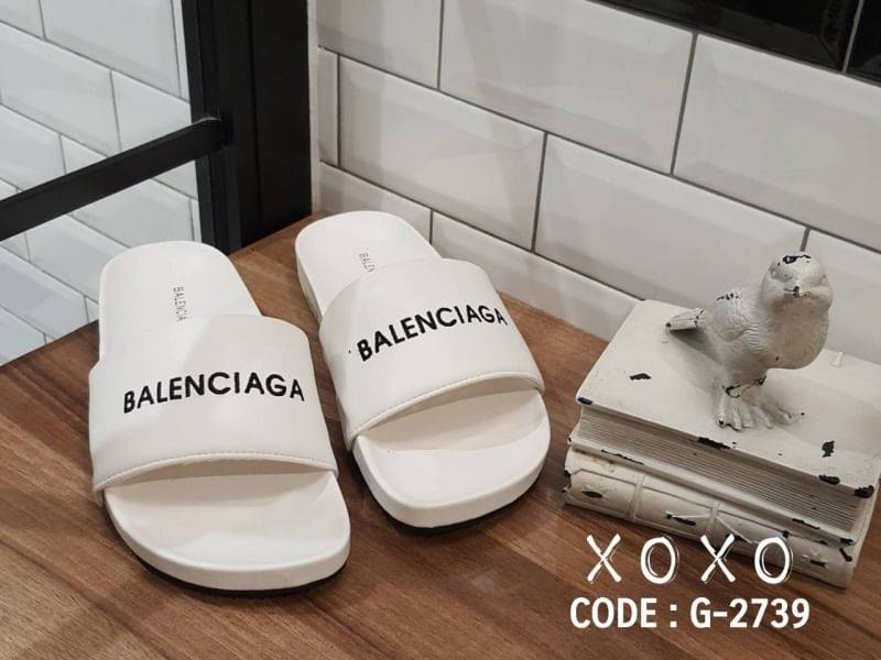 Balenciaga Sandels แตะชิค ใส่สบาย เรียบ หรู ดูแพงเกินราคาขาย วัสดุหนัง PU งานปักแบรนด์ งานสวย เรียบร้อย