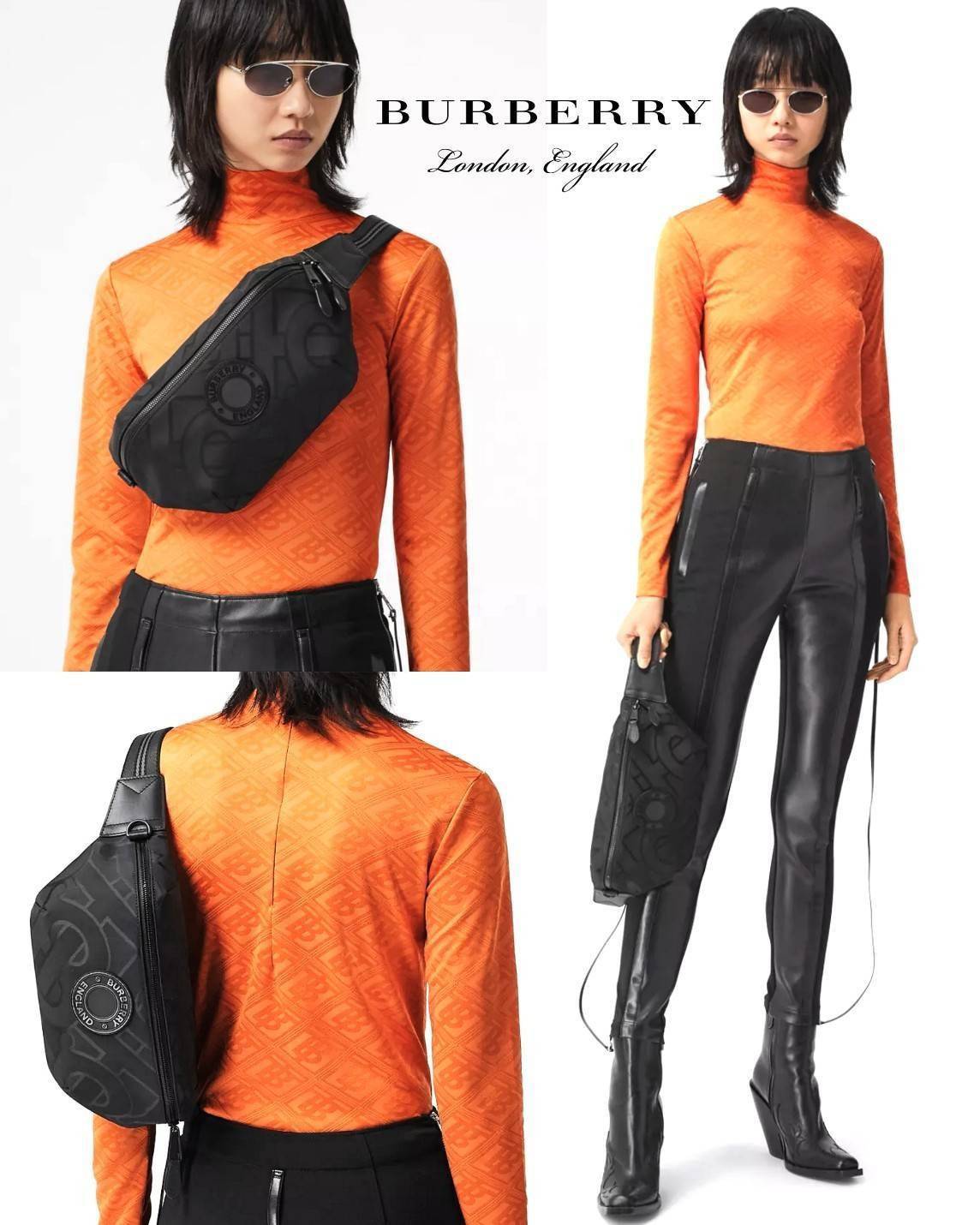 BURBERRY FRAGRANCES MONOGRAM BELT BAG VIP GIFT WITH PURCHASE (GWP) กระเป๋าพรีเมี่ยมกิ๊ฟ Limited จากน้ำหอม BURBERRY วัสดุ100%POLYAMIDE (Nylon & Canvas) น้ำหนักเบามีโลโก้ด้านหน้าเปิดปิดด้วยซิปหัวซิปแบรนด์ ด้านหลังมีช่องซิป ภายในมีโลโก้ใช้ใส่มือถือ กระเป๋าสต