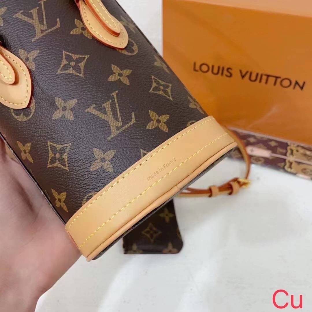 LV Bucket Vintage Bag 5" กระเป๋าสะพายทรงบัคเก็ตวินเทจขนาดเล็กน่ารัก พร้อมใบเล็ก สวยหรู ดูผู้ดี