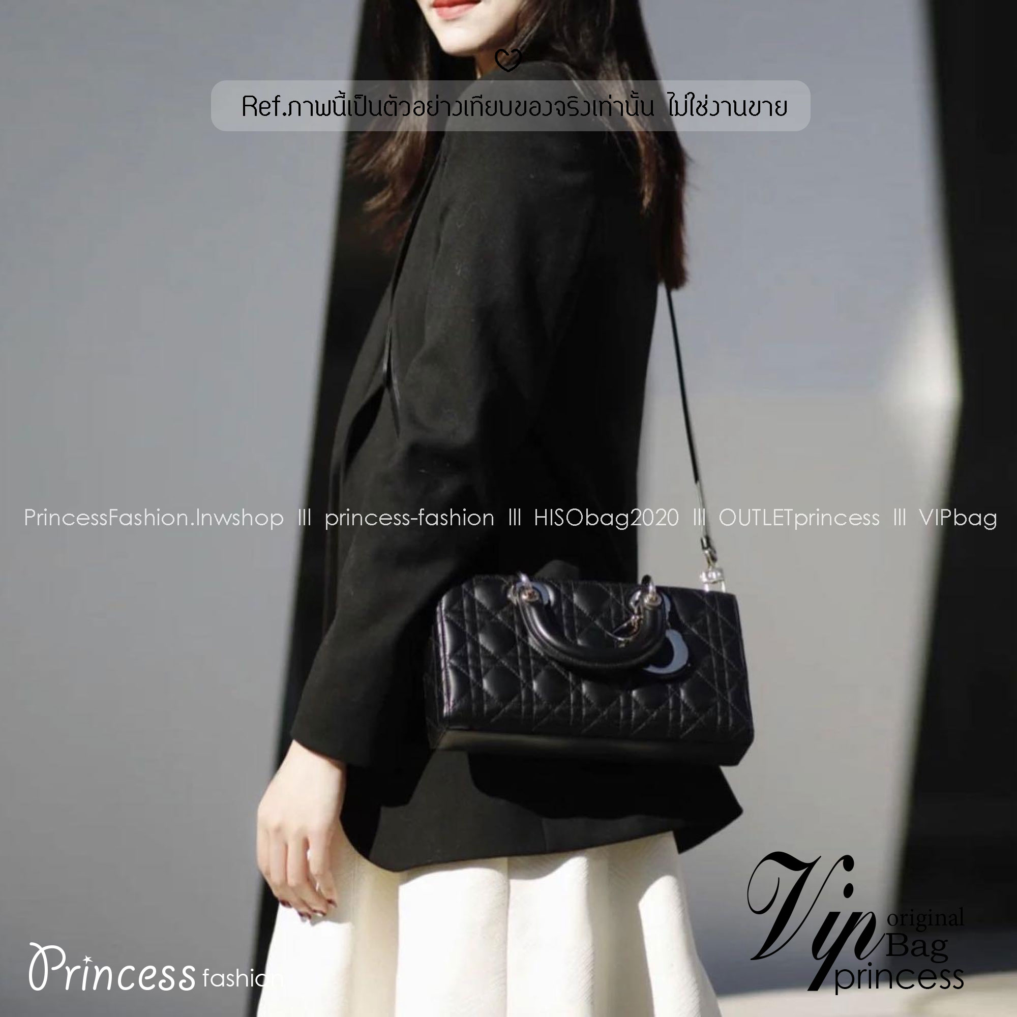 DIOR Medium Lady D-Joy Bag / LADYDIOR กระเป๋าสะพายสง่างามเหนือกาลเวลา เกรดท็อปออริ สลับแท้ 1:1