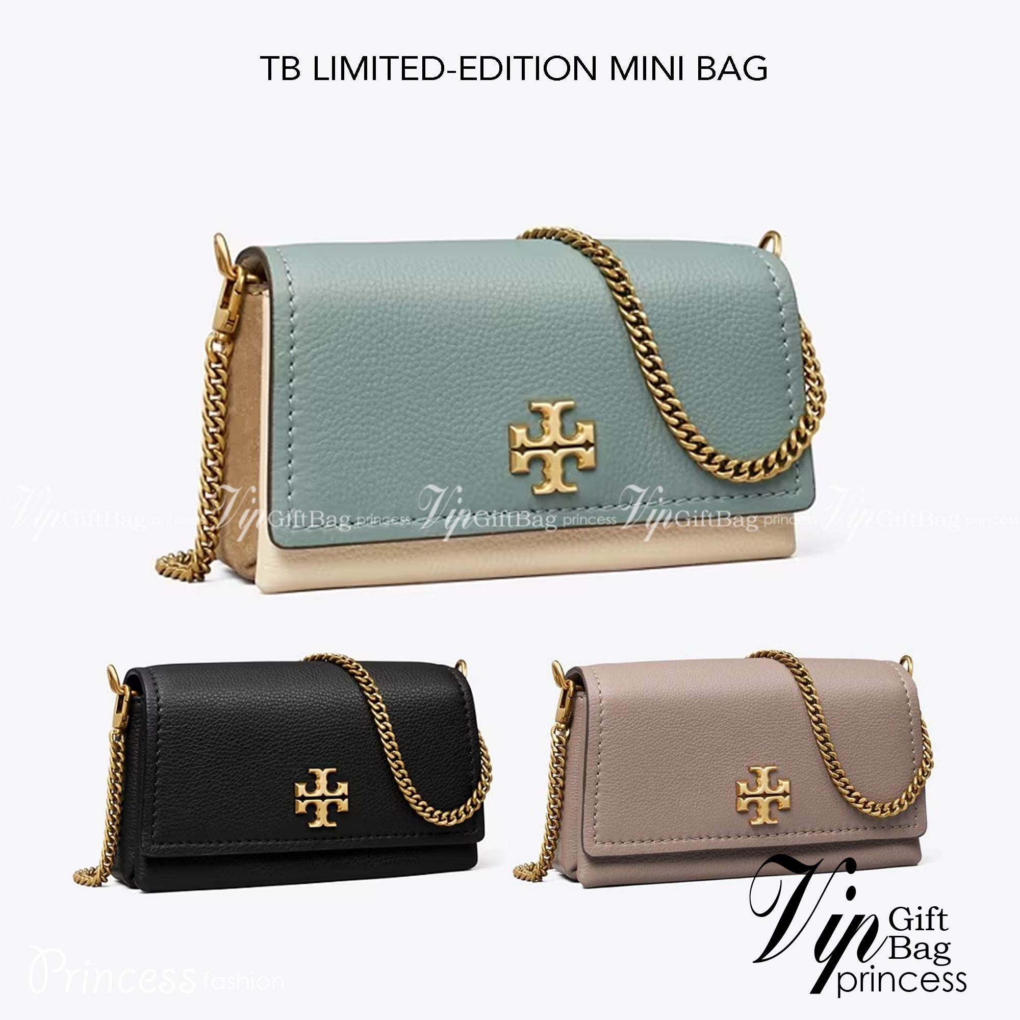 TORY BURCH LIMITED-EDITION MINI BAG รุ่นลิมิเต็ด ที่ sold out ไปแล้วหลายช็อป มีมาให้ช้อปที่นี่! กับกระเป๋าสะพายข้างทรงผู้ดี ไซส์มินิ ที่ผลิตมาในจำนวนจำกัด โดดเด่นด้วยอะไหล่ทองคลาสสิคหรูหรา และสายสะพายโซ่สลับหนัง ทำให้สะพายได้โดยไม่เจ็บไหล่