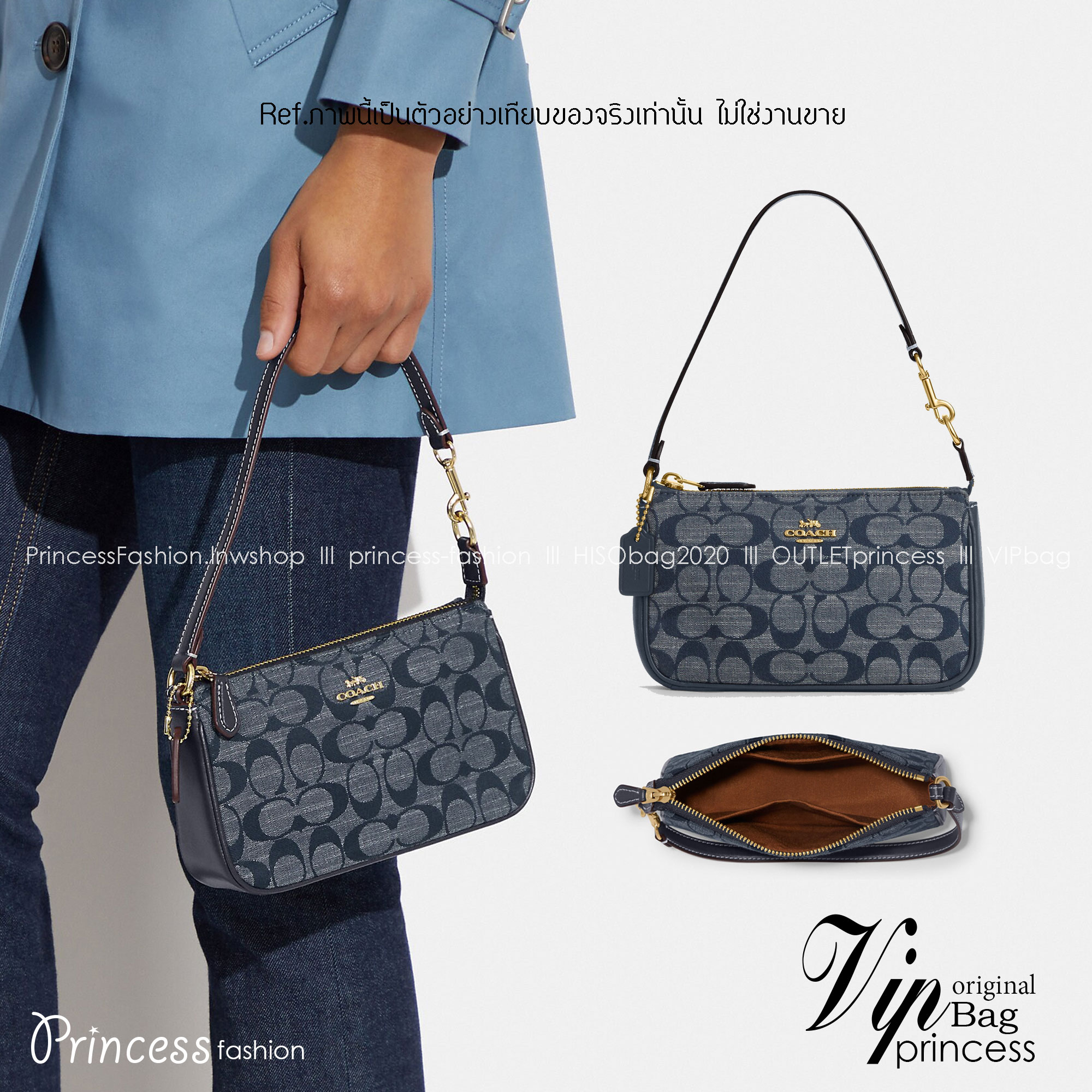 COACH NOLITA 19 IN SIGNATURE CHAMBRAY CH149 พร้อมส่ง คอลเลคชั่นใหม่ น่ารักน่าใช้ ในสไตล์คลาสสิค กระเป๋าทรงพอชขนาดมินิ ที่สามารถสะพายไหล่ และกึ่งคล้องมือใช้ได้ 2 สไตล์