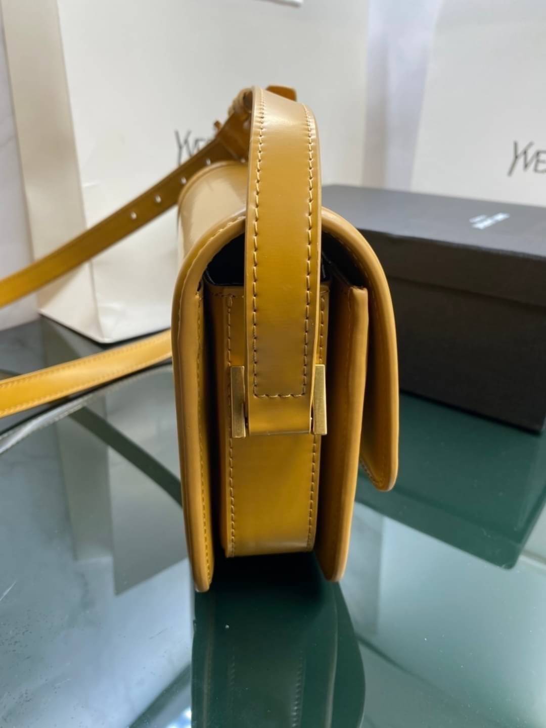 VIP GIFT 】หนังแท้ YSL SAINT LAURENT Saint Laurent small Solferino satchel crossbody bag