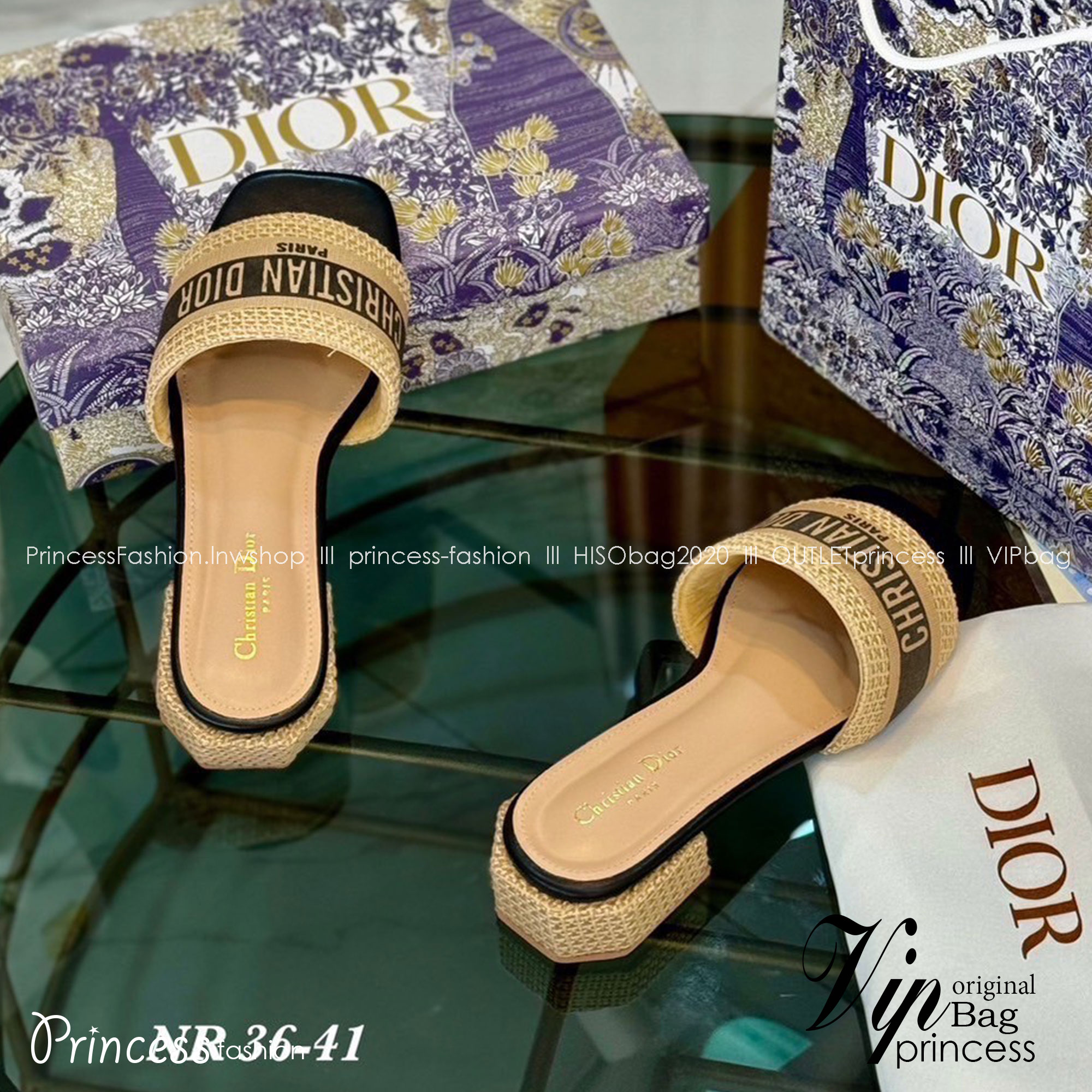 พร้อมส่ง Dior Sandals รองเท้าแตะดิออ รองเท้าส้นเตี้ย เสริมส้น งานคัดเกรดคุณภาพทอละเอียด ปั้มแบรนด์ พื้นยางกันลื่นอย่างดี กระชับเท้า ใส่สบายเดินได้นาน ไม่เจ็บไม่บีบเท้า สวยเกินราคา ภาพถ่ายจากงานจริง สวยตรงปกค่ะ
