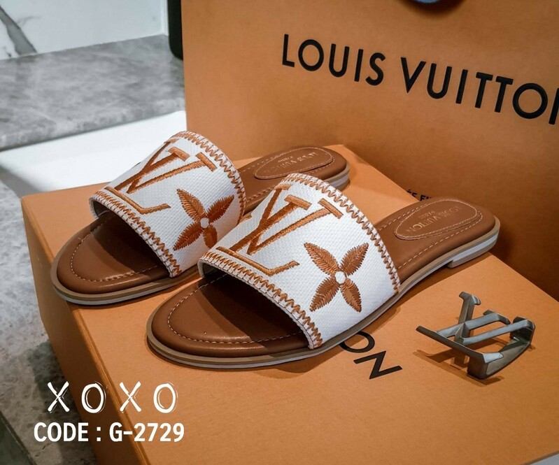 Louis Vuitton Sandals แตะ ชิล สวยหรู งานจริงสวยมาก ผ้าแคนวาส ปัก สวมใส่ง่าย น้ำหนักเบา แมทส์ชุดง่าย