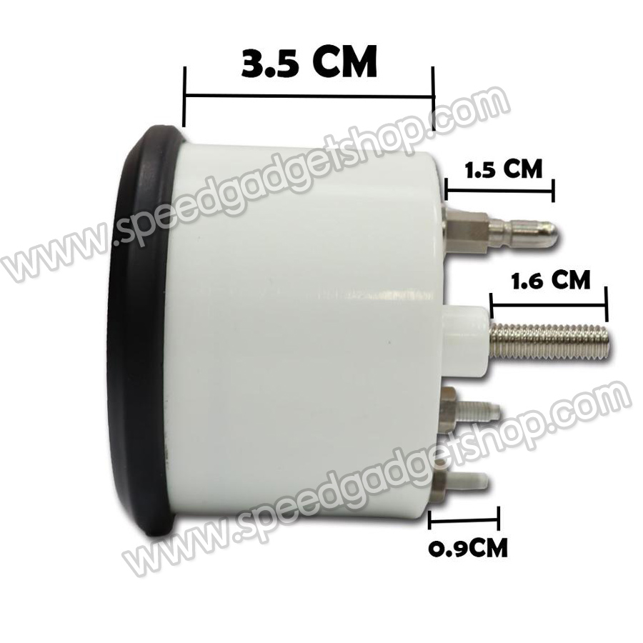 โวลท์ วัดโวลท์ volt วัดแบต วัดแบตเตอรี่ อ่านค่าได้ละเอียด สามารถใช้ได้กับไฟทั้งขนาด 12V และ 24V วัสดุแข็งแรง ทนทาน ดีไซน์สวยงามมีไฟสีส้ม ช่วยให้มองเห็นในเวลากลางคืน พร้อมขาเหล็กยึดเกจ และน็อต