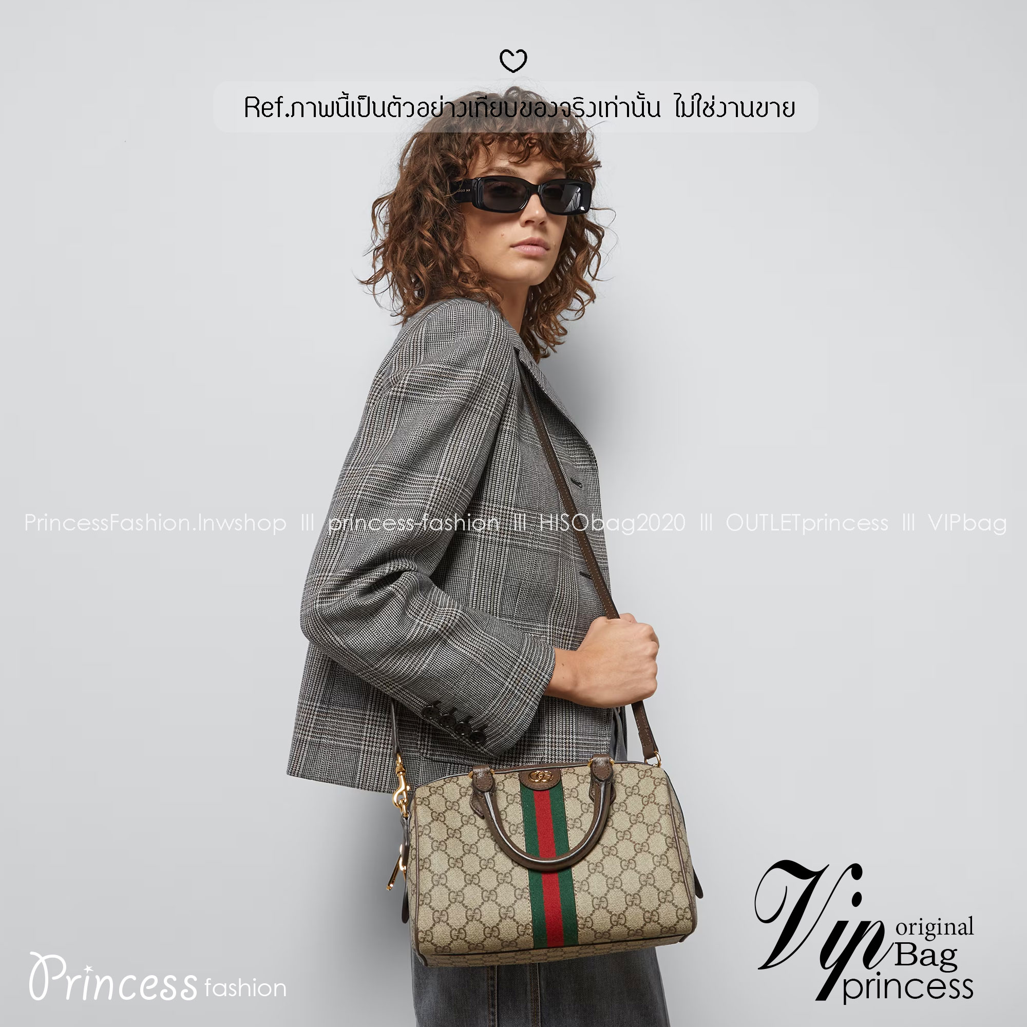 GUCCI GG Ophidia small top handle bag กระเป๋าถือทรงหมอนสวยคลาสสิค ดีไซน์แถบคาดโดดเด่น สวย หรู หูจับในตัวใช้สะดวก