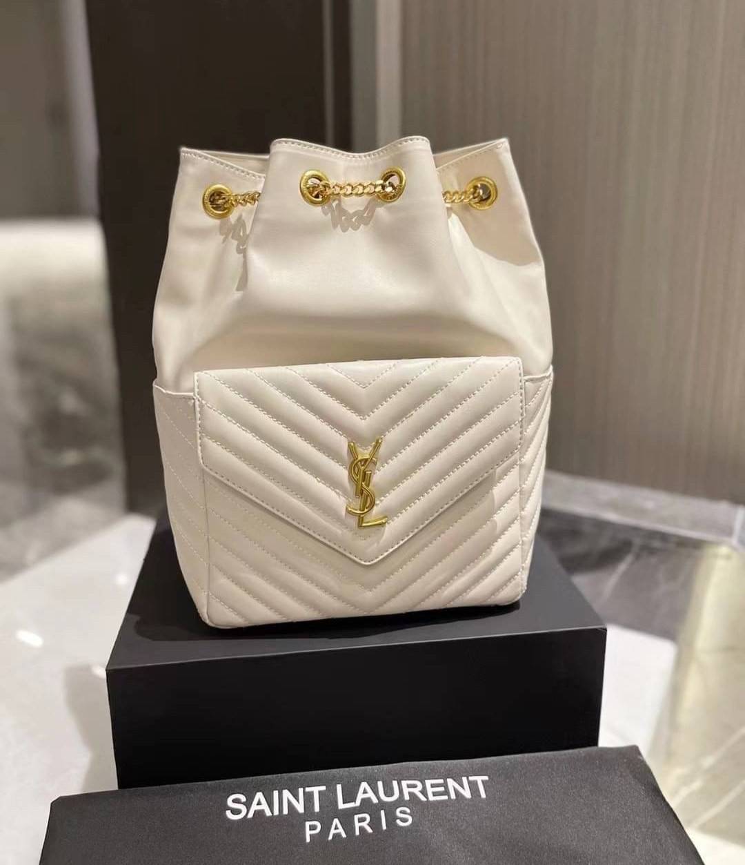 VIP Saint Laurent Joe Drawstring Quilted backpack / YSL Joe Drawstring / YSL Backpack 8" กระเป๋าเป้ใบเล็ก พร้อมส่ง ภาพถ่ายจากงานจริง