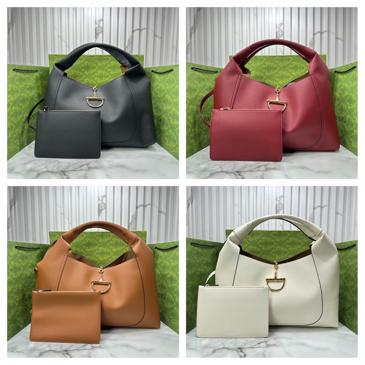 Gucci Softbit maxi shoulder bag โฉมใหม่ล่าสุด กับกระเป๋าสะพายรูปทรงใหม่เรียบหรูด้วยหนังลายเกรน ใบใหญ่จุใจพร้อมใบลูกเข้าเซ็ท ตกแต่งอะไหล่ Horsebit ครึ่งรูปขนาดใหญ่ด้านหน้าสวยหรูโดดเด่น สวยผู้ดี ดารา เซเลปใช้กันเพียบ