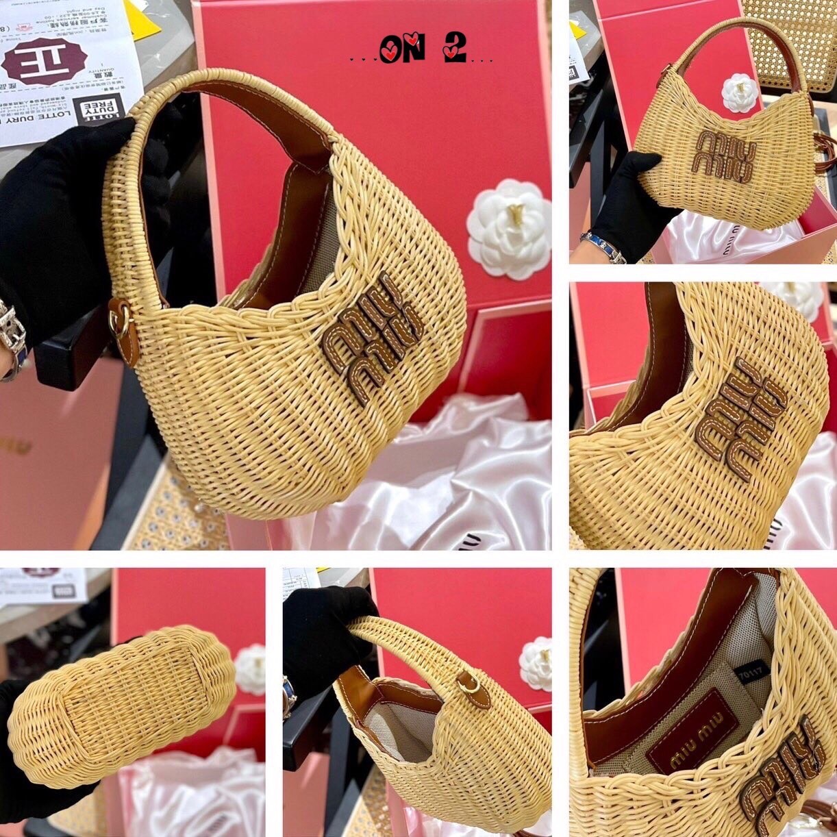 MIU MIU Wander wicker hobo bag 8" สวยหวานน้ำตาลเรียกแม่กันเลยจ้าใบนี้ กระเป๋าถือ กระเป๋าสานวินเทจวินใจงานที่แม่ชมเลือกใช้สวยเป๊ะมากคุ้มค่าแก่การลงทุนซื้อสะสมวางโชว์ก็สวยถือไปไหนก็สวยงามมีแต่คนมองค่ะ