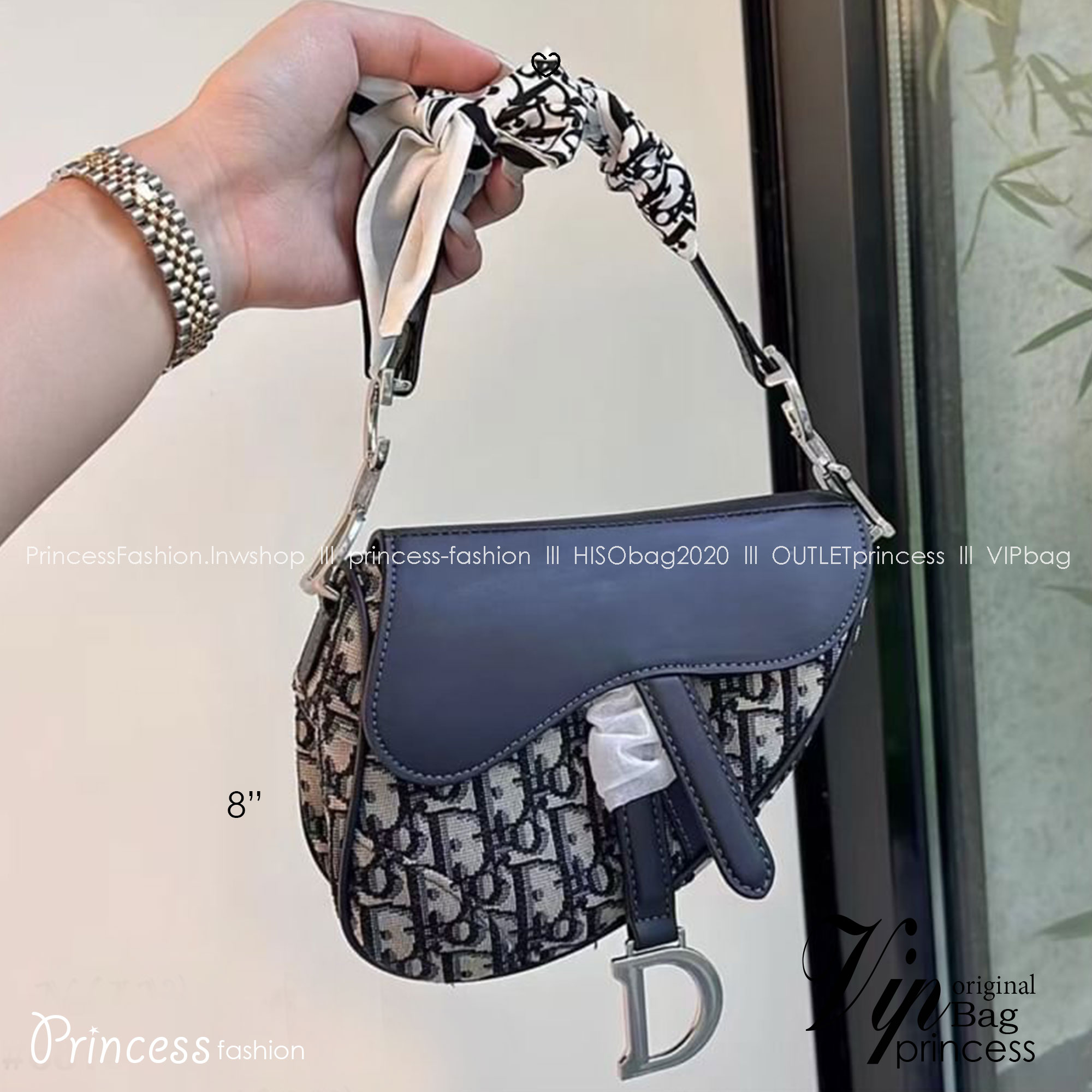 DIOR Saddle bag with shoulder strap Dior Oblique jacquard fabric and smooth Leather กระเป๋าสะพายทรงอานม้า กระเป่าที่มีเอกลักษณ์สวยงามเหนือกาลเวลา รุ่นใหม่ฝาพับแบบหนัง ทรงสวยไม่ซ้ำใคร