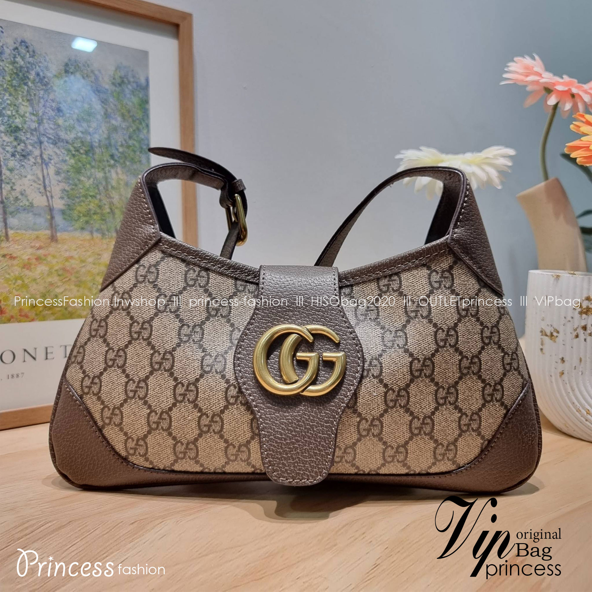GUCCI Aphrodite small shoulder bag / GG shoulder bag / GUCCI BAG พร้อมส่งที่ไทย กระเป๋าสะพายไหล่ รูปทรงเก๋ ผสานดีไซน์ของความคลาสสิคได้อย่างลงตัว