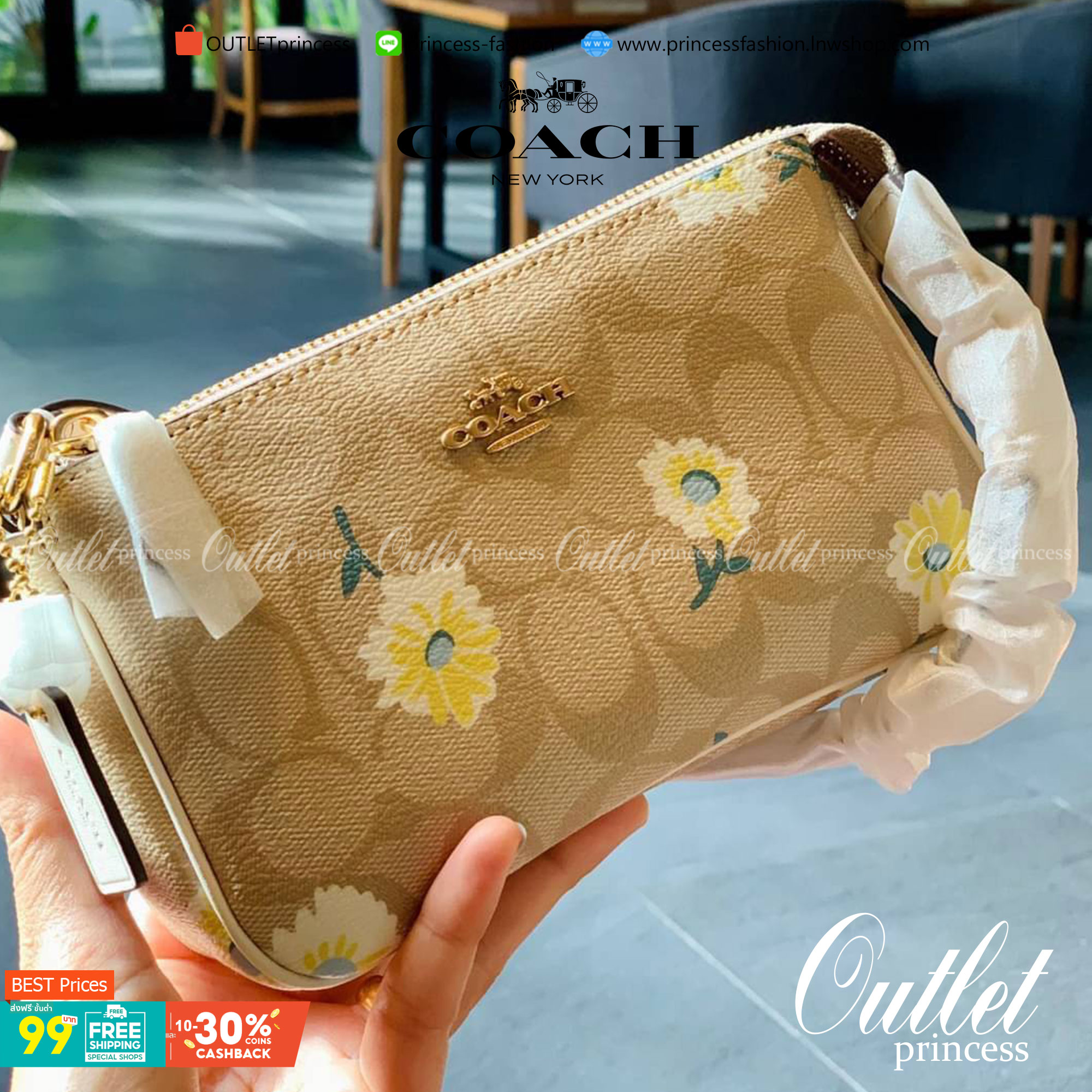ไอเทมห้ามพลาดจร้าา COACH NOLITA SIGNATURE WITH DAISY PRINT ((C3357)) พร้อมส่งที่ไทย รุ่นต้องมีค่ะ! กระเป๋าหิ้วหรือคล้องมือ หนังแคนวาสปริ้นลายดอกDaisy สวยงาม น่าใช้มากค่ะ เปิดปิดกระเป๋าแบบซิป ภายในสามารถใส่มือถือได้ทุกรุ่น;กระเป๋าเงินใบกลางได้;พร้อมช่องเสี