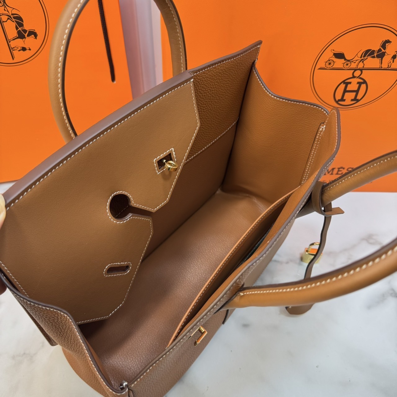 ORI หนังแท้ | Hermes Birkin Desordre 30 Bag กระเป๋าสะพายดีไซน์ใหม่ หรูหรา