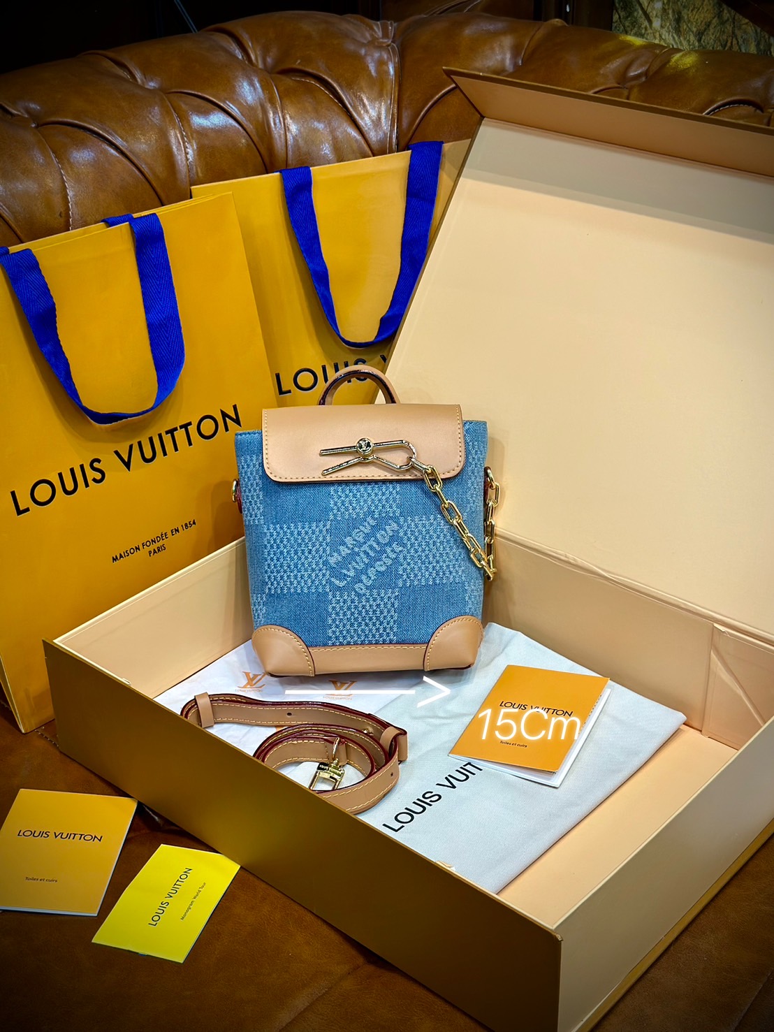 LV Nano Steamer Bag Monogram Craggy กระเป๋าสะพายดีไซส์วินเทจลายใหม่ สวยงามหรูหรา โดดเด่นสะดุดตาเป็นเอกลักษณ์ เกรดออริ