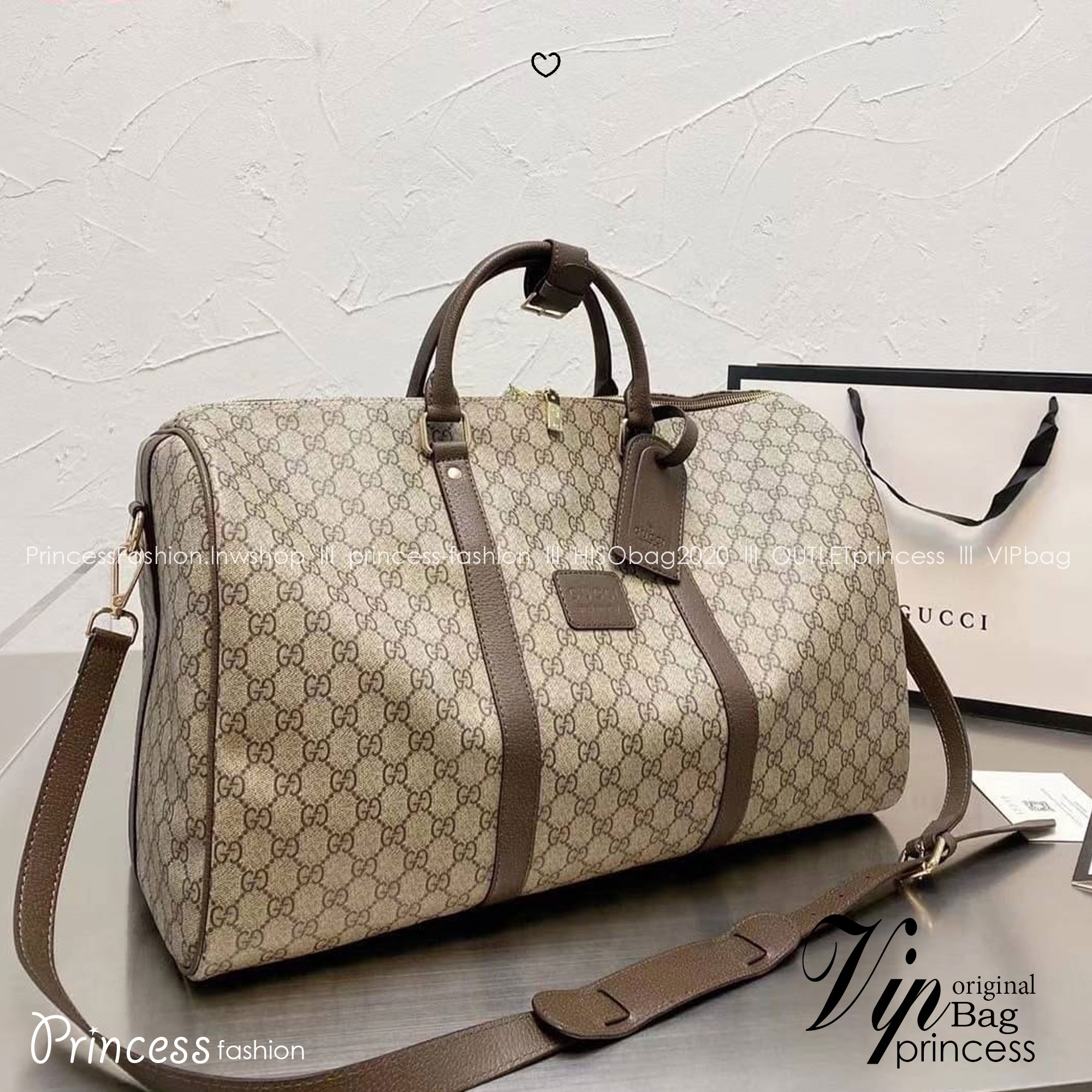 GUCCI Keepall Bag / GUCCI travel bag / GUCCI Duffle Vintage Monogram Travel Bag กระเป๋าเดินทาง เตรียมความพร้อมสำหรับทริปเที่ยวช่วงสิ้นปี!! ดีไซน์เรียบง่าย แฝงความคลาสสิค ที่ใช้ได้ทั้งชายและหญิง