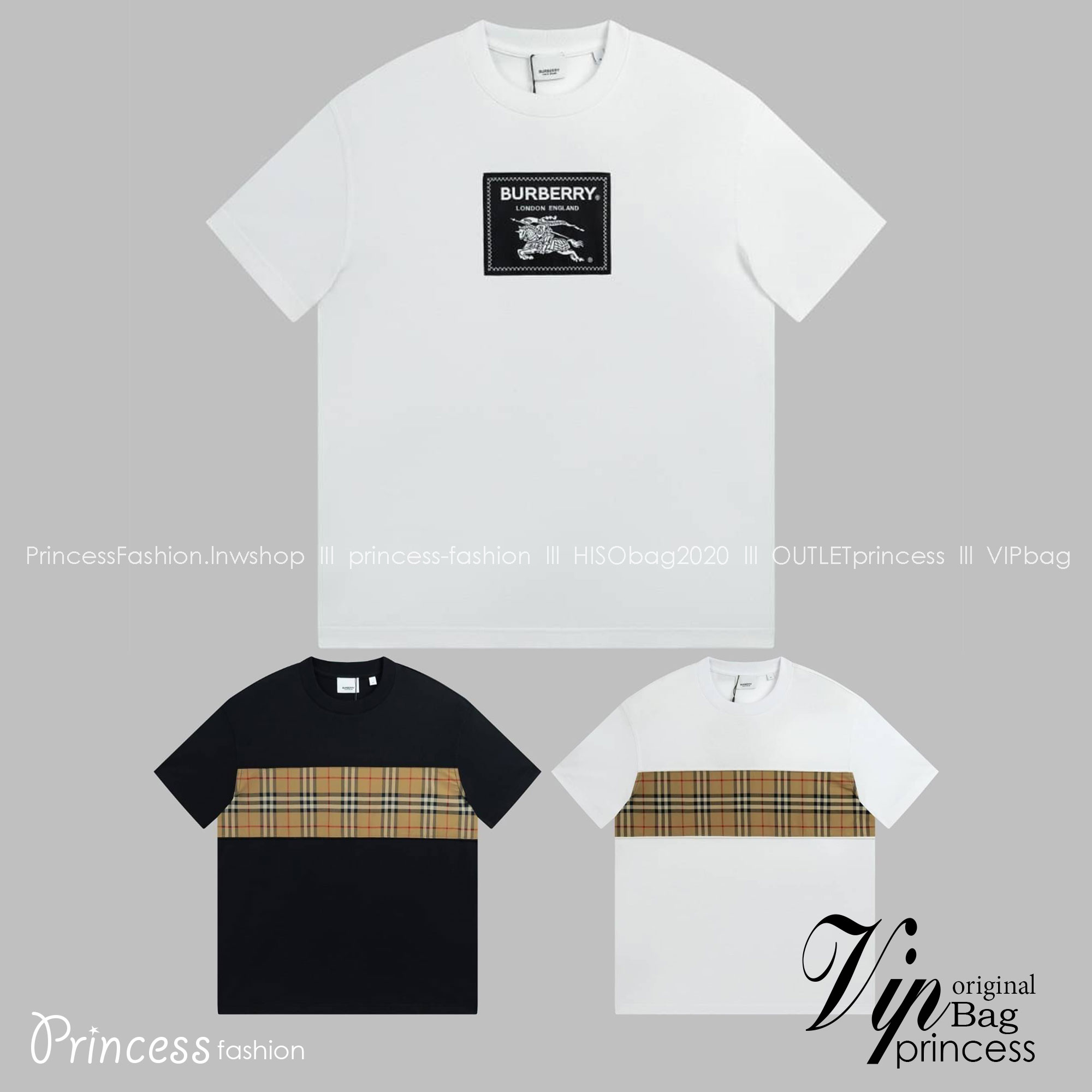 Burberry T-Shirt / BB T-Shirts เสื้อยืดแบรนด์เนม เสื้อแบรนด์หรู เกรดออริจินอล สลับแท้ ภาพถ่ายจากงานจริง ใช้งานต่างประเทศได้