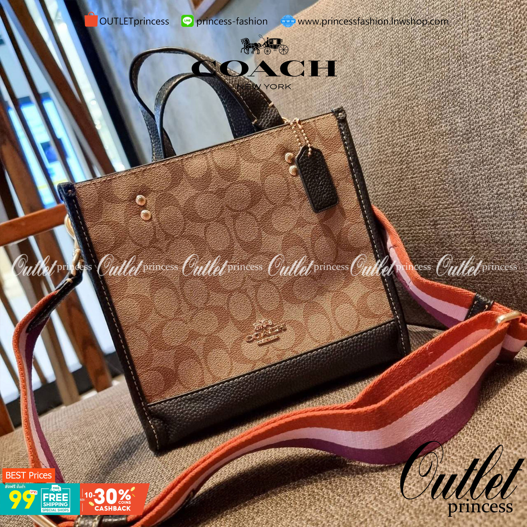 COACH C6918 DEMPSEY TOTE 22 IN SIGNATURE CANVAS WITH DISCO PATCHES คอลเลคชั่นคลาสสิค ที่มาพร้อมดีเทลใหม่ กระเป๋าทรงโท้ท ขนาดน่ารักน่าใช้มากๆ สาวๆถูกอกถูกใจกันนับไม่ถ้วน!! รอบนี้เพิ่มลูกเล่นที่สายสะพาย ดีไซน์กึ่งสปอร์ต ทำให้ใช้งานได้ไม่มีเบื่อ ฟังก์ชั่นการ