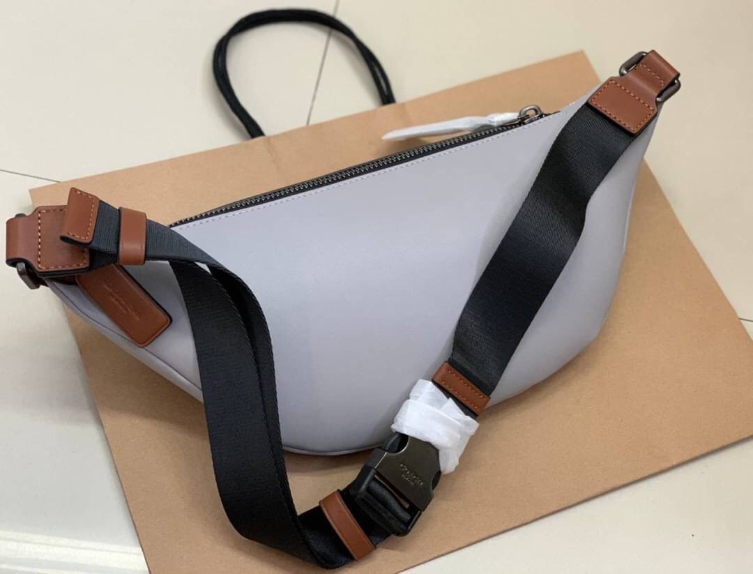 OUTTLET 】COACH RIVINGTON BELT BAG IN REFLECTIVE SIGNATURE LEATHER (78899)