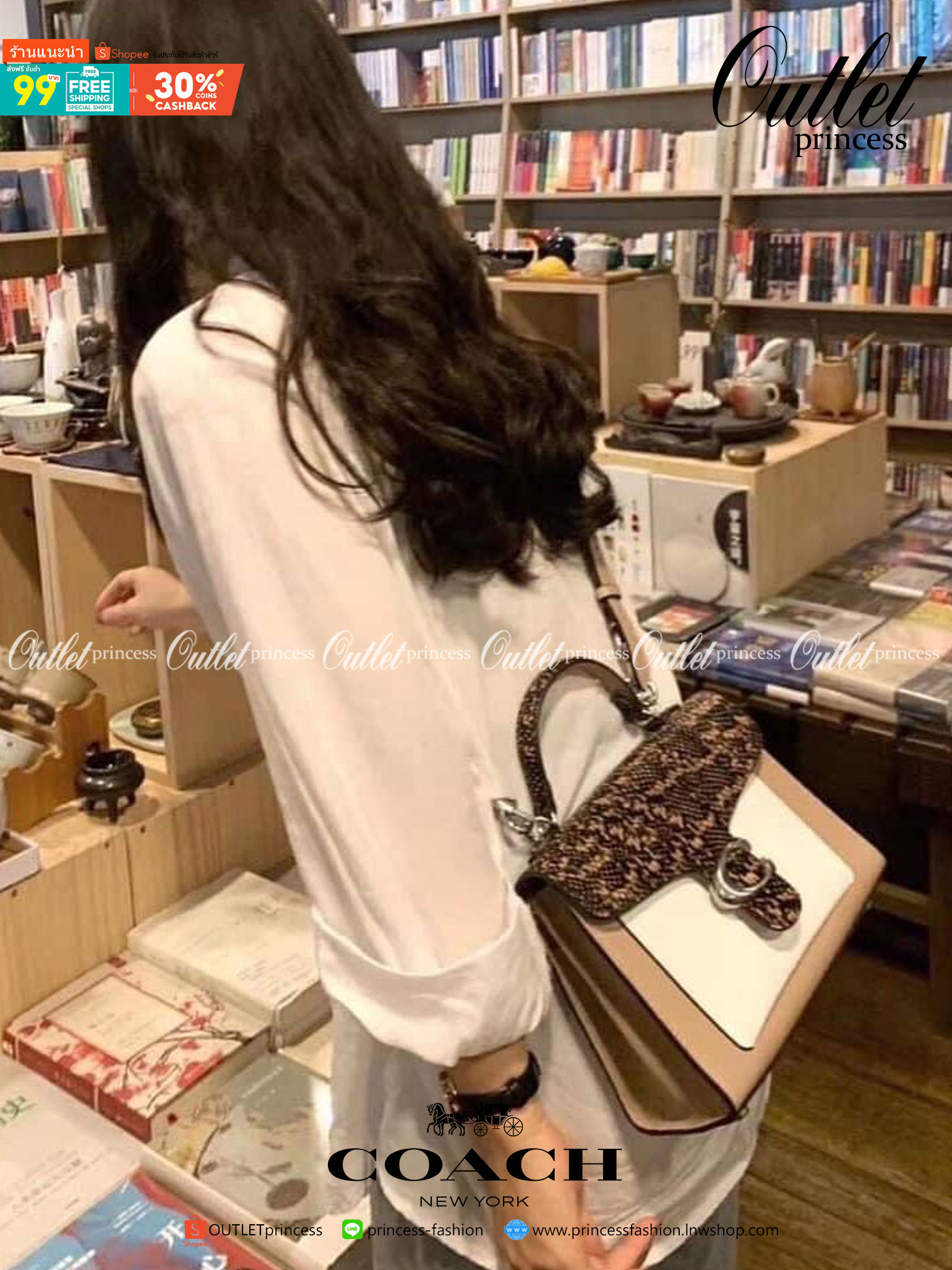 OUTLET 】COACH TABBY TOP HANDLE 20 LEATHER BAG หรูหรามากๆค่ะ สินค้าแนะนำ!! กระเป๋าถือ//สะพายข้างได้ วัสดุหนังแท้อย่างดี หนึ่งใบทำหนัง2แบบได้อย่างลงตัว สวยงาม มีอะไหล่ตัวC ใหญ่ด้านหน้าโดดเด่นหรูมากๆค่ะ 🔺เปิดปิดแบบกดล็อค ภายในมี2ช่องสำหรับใส่ของ สามา