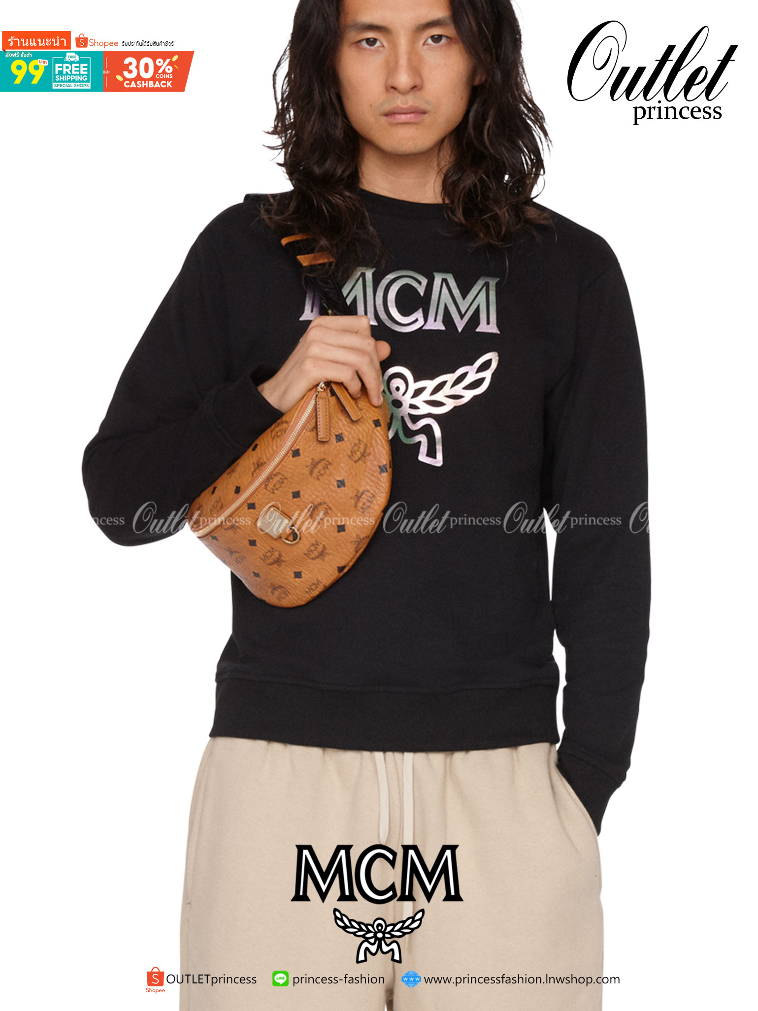 M.C.M FURSTEN BELT BAG IN VISETOS กระเป๋าคาดอกยอดฮิต หนุ่มๆสาวๆใช้ได้ไม่มีเบื่อ รุ่นขายดี ลายวิเซโต้เอกลักษณ์ ทั้งสปอร์ตและดูหรูในตัว ใช้งานง่าย ได้ทุกลุค วัสดุหนังแคนวาสคุณภาพดี มีช่องซิปหลัก และซิปด้านหลังกระเป๋า ภายในเป็นช่องโล่งบุผ้าซับอย่างดี รุ่น un