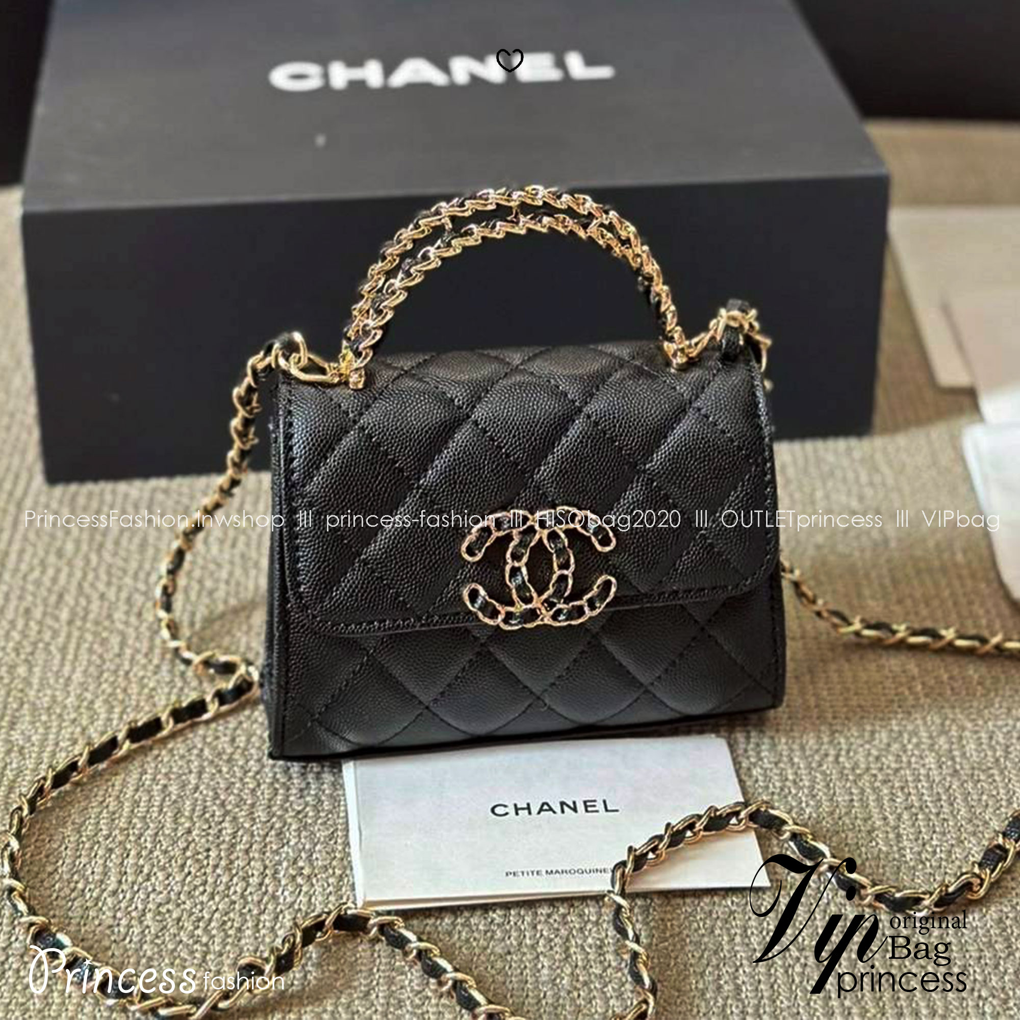 Chanel Caviar Mini Kelly Bag กระเป๋าถือทรงสวยไซส์มินิน่ารัก พร้อมหูจับและโลโก้หน้าร้อยโซ่สีทองสวยโดดเด่น ดีไซน์เรียบ หรูหรา สะพายแล้วขับผิวมากๆ