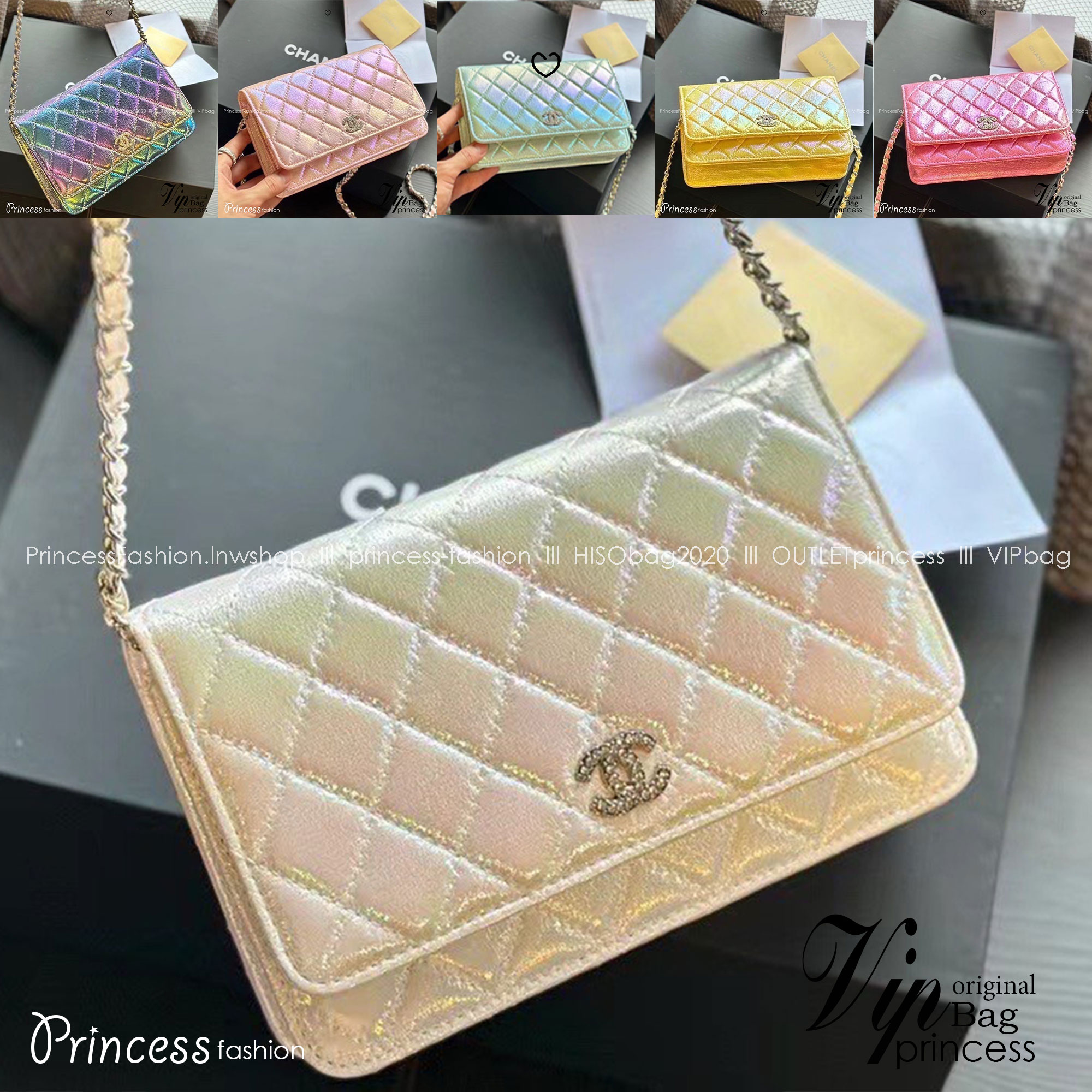 CHANEL WOC RAINBOW / Chanel Wallet On Chain In Gradient Metallic Rainbow กระเป๋าสะพายโทนสีรุ้งไล่สี ทรงสวย ลูกคุณหนู ไฮโซสะพายเเล้วดูเเพงใช้ได้ทุกชุด มาพร้อมสีโทนใหม่ที่ เข้ากับเสื้อผ้าได้สวยโดดเด่นงานเป๊ะทุกจุด