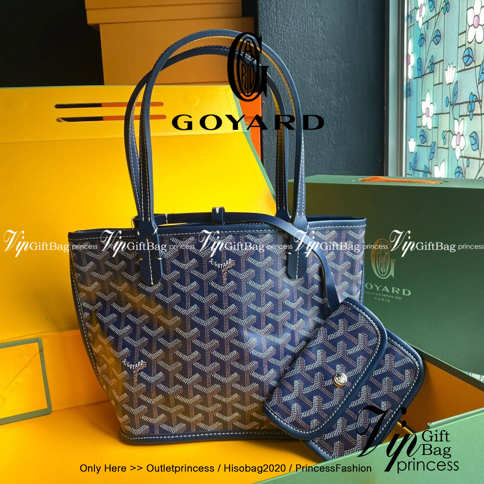 ori GOYARD saint louis mini tote reversible bag / GOYARD ANJOU TOTE MINI กระเป๋าทรงโท้ตมินิ ใช้ได้สองด้านเป็นหนังแท้เกรดดีทั้งใบ ทำให้การใช้งานได้ทนทานกว่า พิมพ์ลายคมชัด ขนาดกำลังน่ารัก ภายในโล่งกว้าง ใส่ของได้เยอะพอสมควรเลยค่ะ ดีไซน์ทรงสวยน่าใช้ แค่ถ