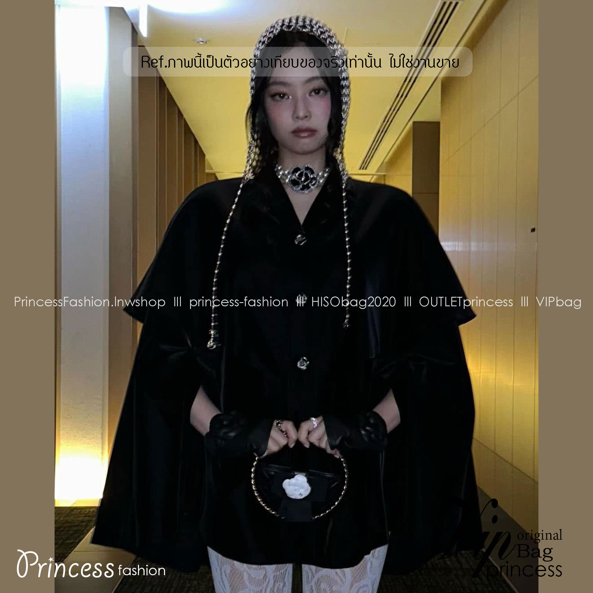 Chanel PouchGold-Tone Metal / CHANEL Quilted Round Camellia Mini Clutch Black กระเป๋าถือหรูหราน่ารัก ประดับดอกคามิเลียเป็นเอกลักษณ์ เกรดไฮเอน 1:1