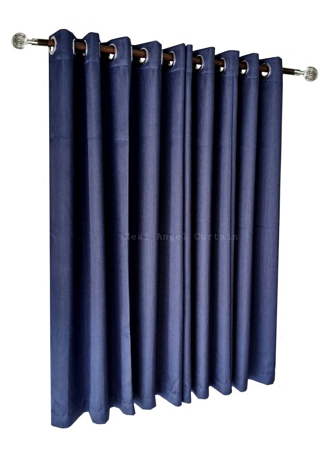 ผ้าม่าน รุ่นคริสตัล สีน้ำเงิน ก.290*ส.150ซม./ผืน(มี1ผืน)