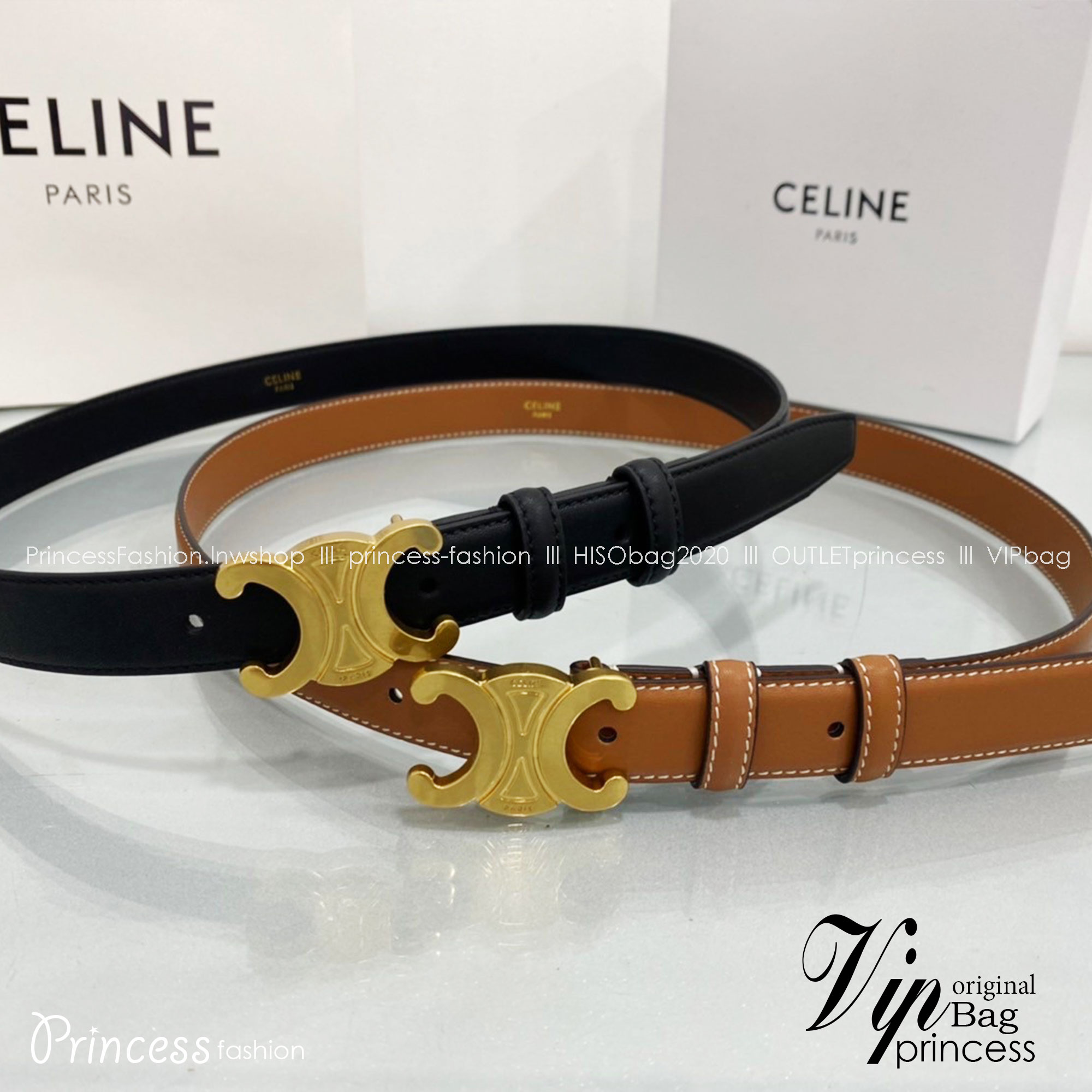 CELINE Belt Leather / CELINE Triomphe Belt in Smooth Calfskin พร้อมส่ง เข็มขัดเซลีน มีเส้นเดียวใช้ได้ทั้งปี ไม่ว่าลุคไหนๆ เส้นเดียวเอาอยู่ งานหนังเรียบสวยมาก แนะนำค่ะ