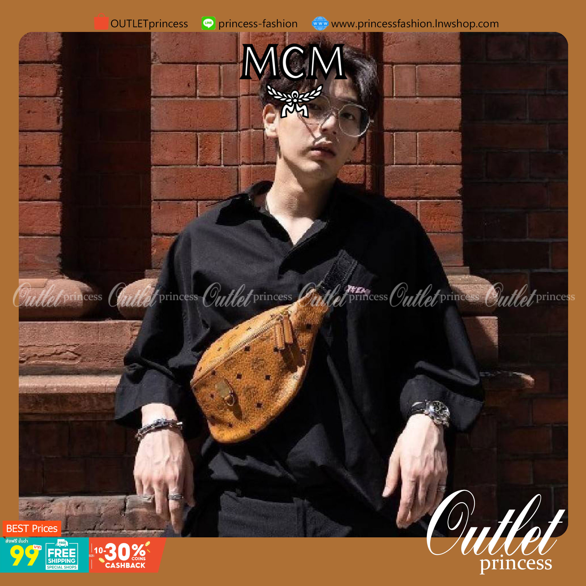 M.C.M FURSTEN BELT BAG IN VISETOS กระเป๋าคาดอกยอดฮิต หนุ่มๆสาวๆใช้ได้ไม่มีเบื่อ รุ่นขายดี ลายวิเซโต้เอกลักษณ์ ทั้งสปอร์ตและดูหรูในตัว ใช้งานง่าย ได้ทุกลุค วัสดุหนังแคนวาสคุณภาพดี มีช่องซิปหลัก และซิปด้านหลังกระเป๋า ภายในเป็นช่องโล่งบุผ้าซับอย่างดี รุ่น un