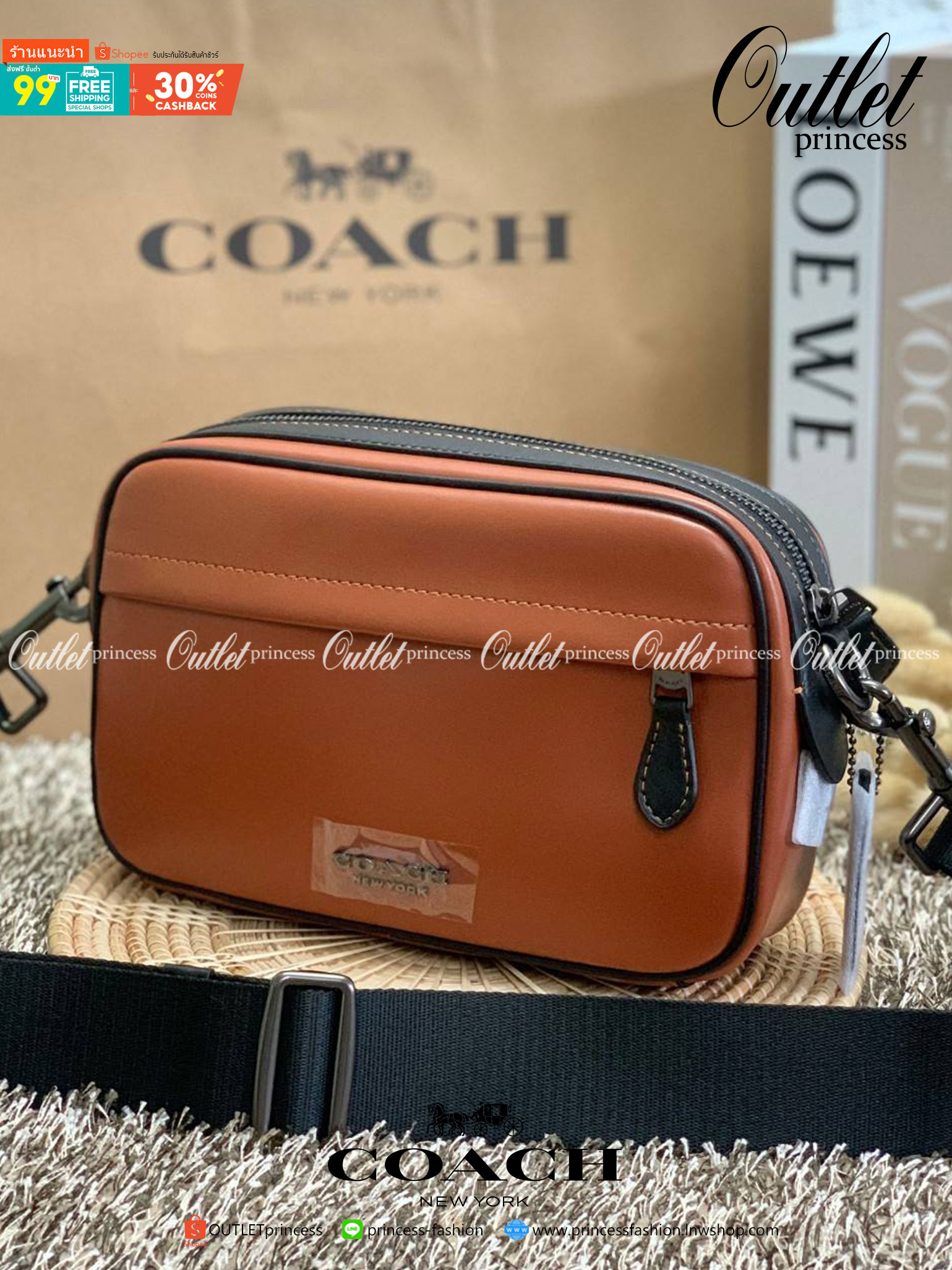 3สีเข้าใหม่งานคุณภาพอีกแล้วคับท่านน ทั้งสี ทั้งหนังสวยมากๆค่าา!! COACH GRAHAM CROSSBODY BAG ((39946)) พร้อมส่ง! กระเป๋าสะพายแบบครอสบอดี้ร์ ใช้ได้ทั้งชาย//หญิง หนังแท้อย่างดี เรียบหรูค่ะ ด้านหน้ามีช่องซิปซ่อนให้หนึ่งช่อง ช่องซิปหลักกว้าง ใส่ของจำเป็นได้ครบ