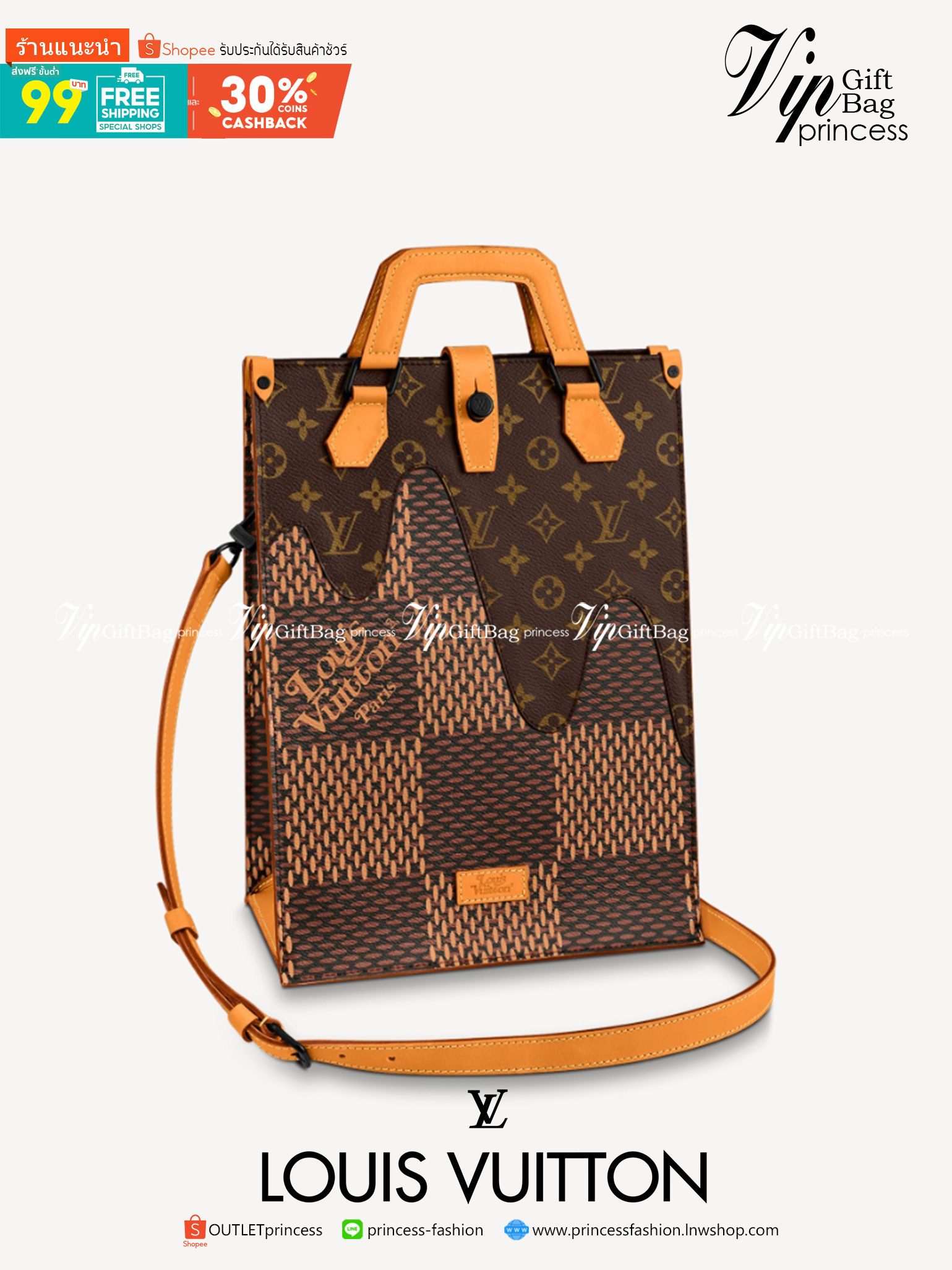 หนังแท้ LOUIS VUITTON MINI TOTE / LV MINI TOTE กระเป๋าทรงโท้ท โดดเด่นด้วยรายละเอียดของคลื่นใน Monogram เหมาะอย่างยิ่งสำหรับสิ่งของจำเป็น เช่น iPad โทรศัพท์ และสมุดโน้ต มีหูหิ้วแบบถอดได้สำหรับสะพายไหล่ ภาพสินค้าถ่ายจากงานขายจริง ใช้งานต่างประเทศได้