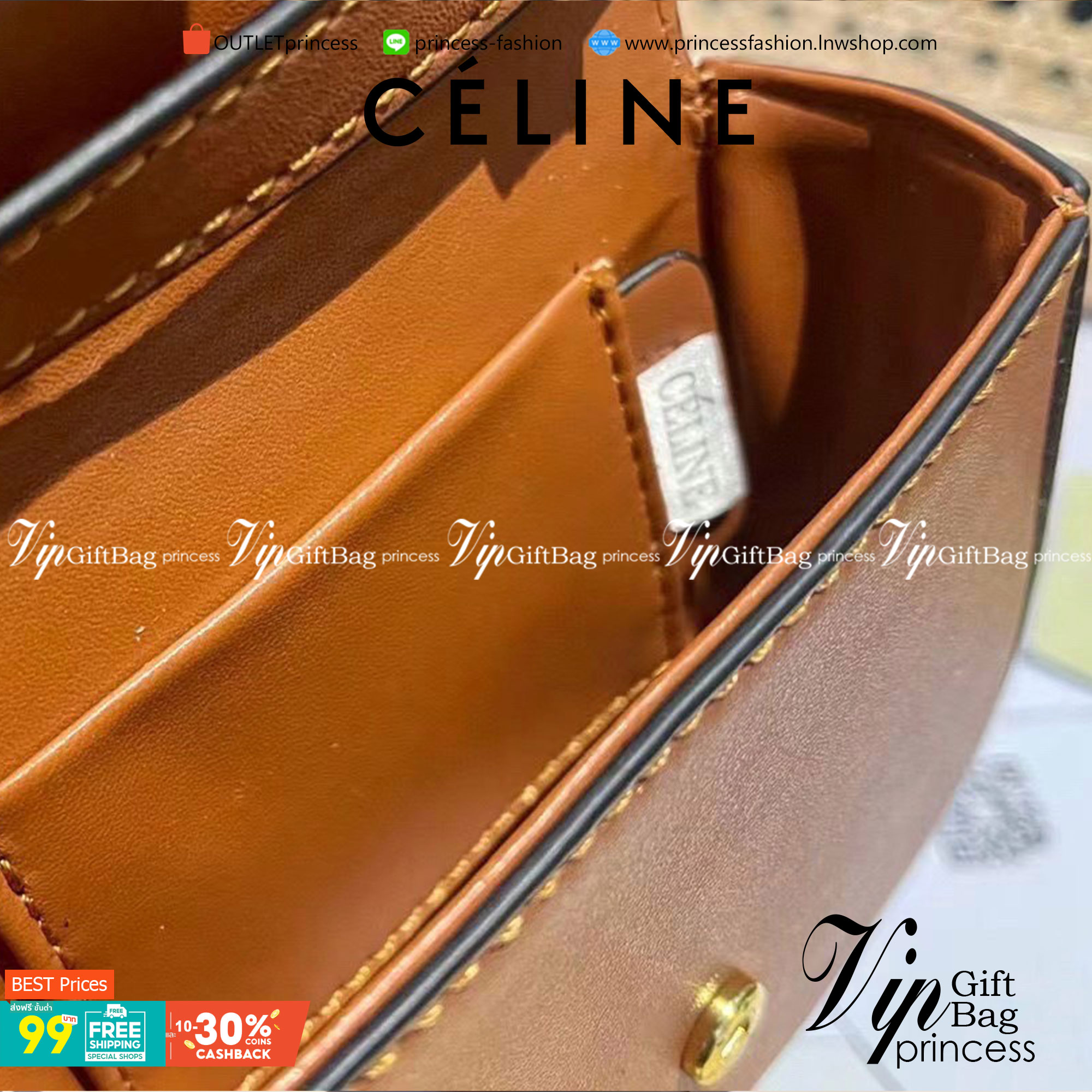 CELINE MINI TRIOMPHE IN TRIOMPHE CANVAS กระเป๋ามินิทรงชิค ดีไซน์รูปกล่องสุดแสนมินิมอล สามารถสะพายแบบ Crossbody และยังเป็น Belt Bagได้อีกด้วย วัสดุแคนวาสลาย Triomphe แบบไม่มีตกยุค ด้านหน้าโดดเด่นด้วยโลโก้สีทอง เป็นอีกหนึ่งตัวเลือกให้คุณเลือกสะพายในชีวิตประ