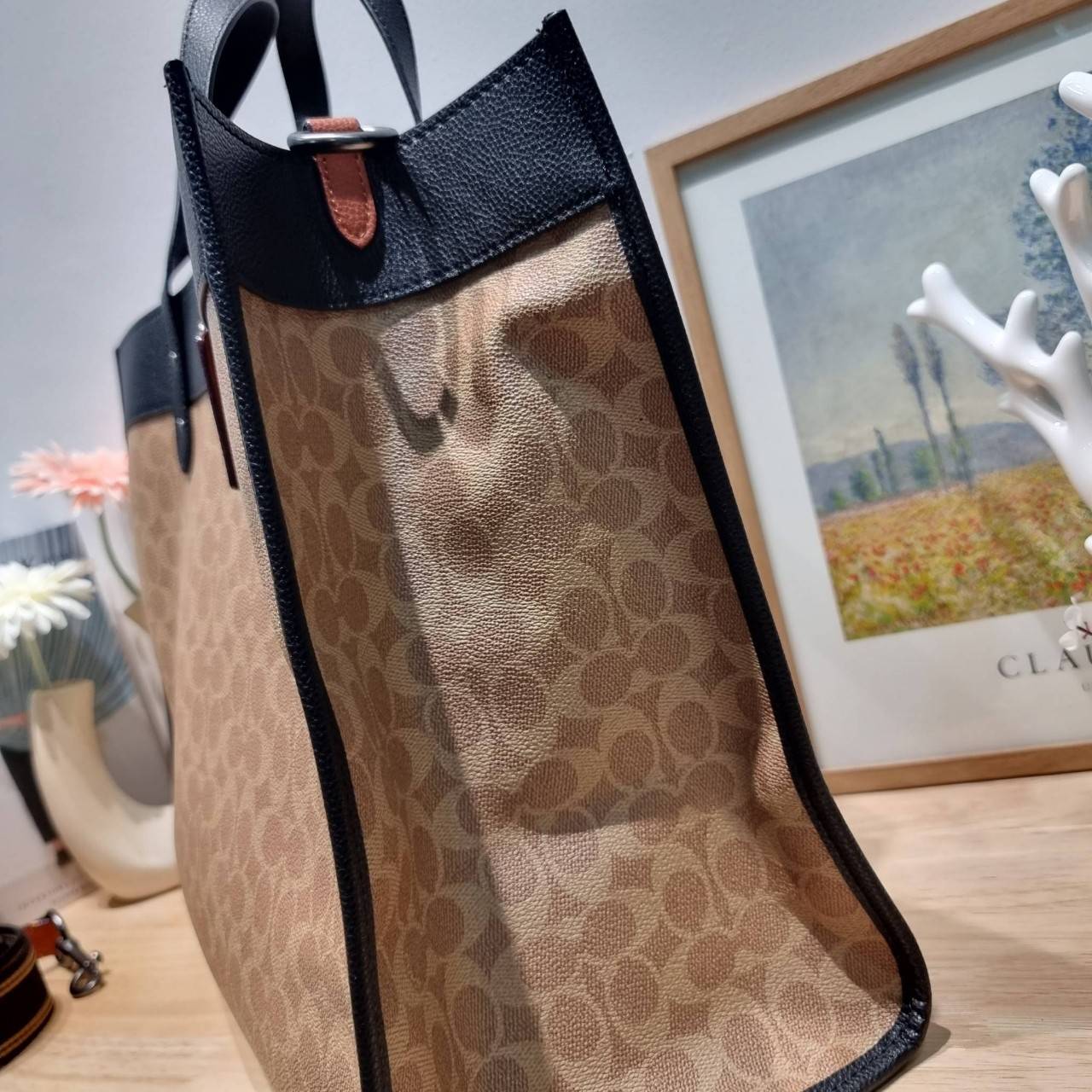 COACH FIELD TOTE IN SIGNATURE CANVAS C7674 กระเป๋าทรงโท้ท ไซส์ใหญ่ภายในโล่งกว้าง เกรดท็อปออริ เกรดดีสุด สลับแท้ 1:1