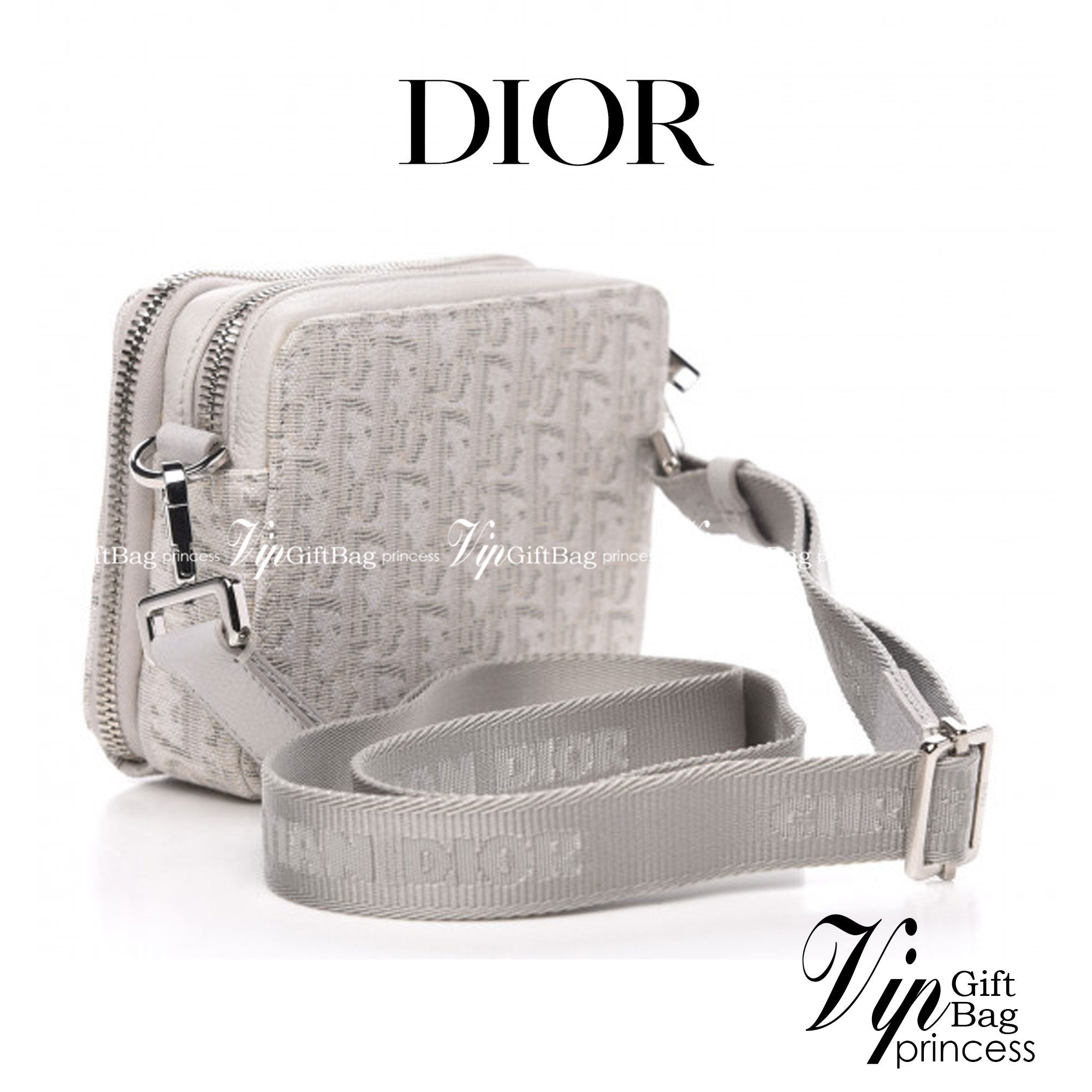 หนังแท้ DIOR POUCH WITH SHOULDER STRAP Oblique Jacquard พร้อมส่งที่ไทย งานหนังแท้และผ้าแจ็คการ์ดออริจินอล ภาพสินค้าถ่ายจากงานขายจริง ใช้งานต่างประเทศได้