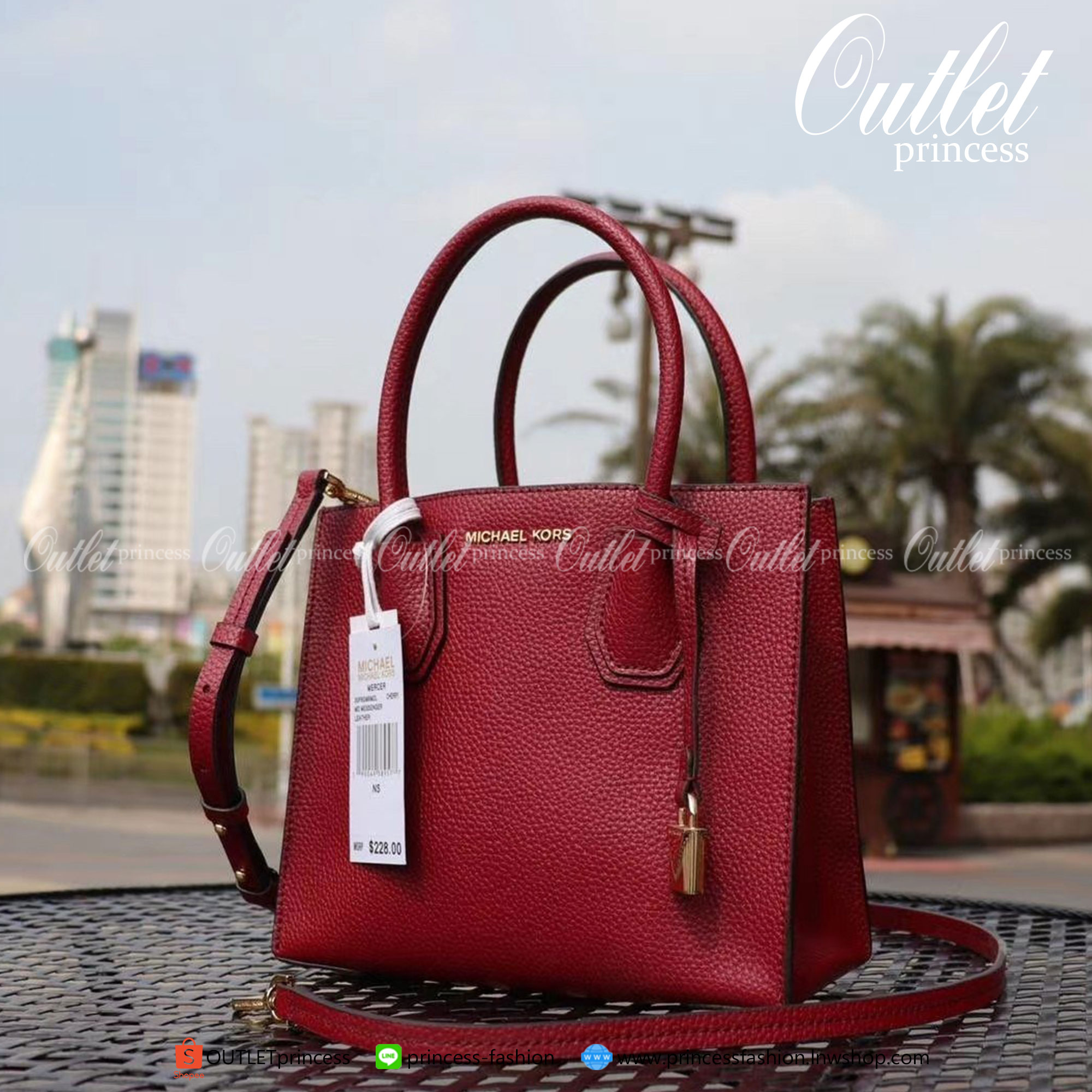 ของแท้ 100% Micheal Kors Genuine Leather Handbag (The Mercer Collection⚡️)