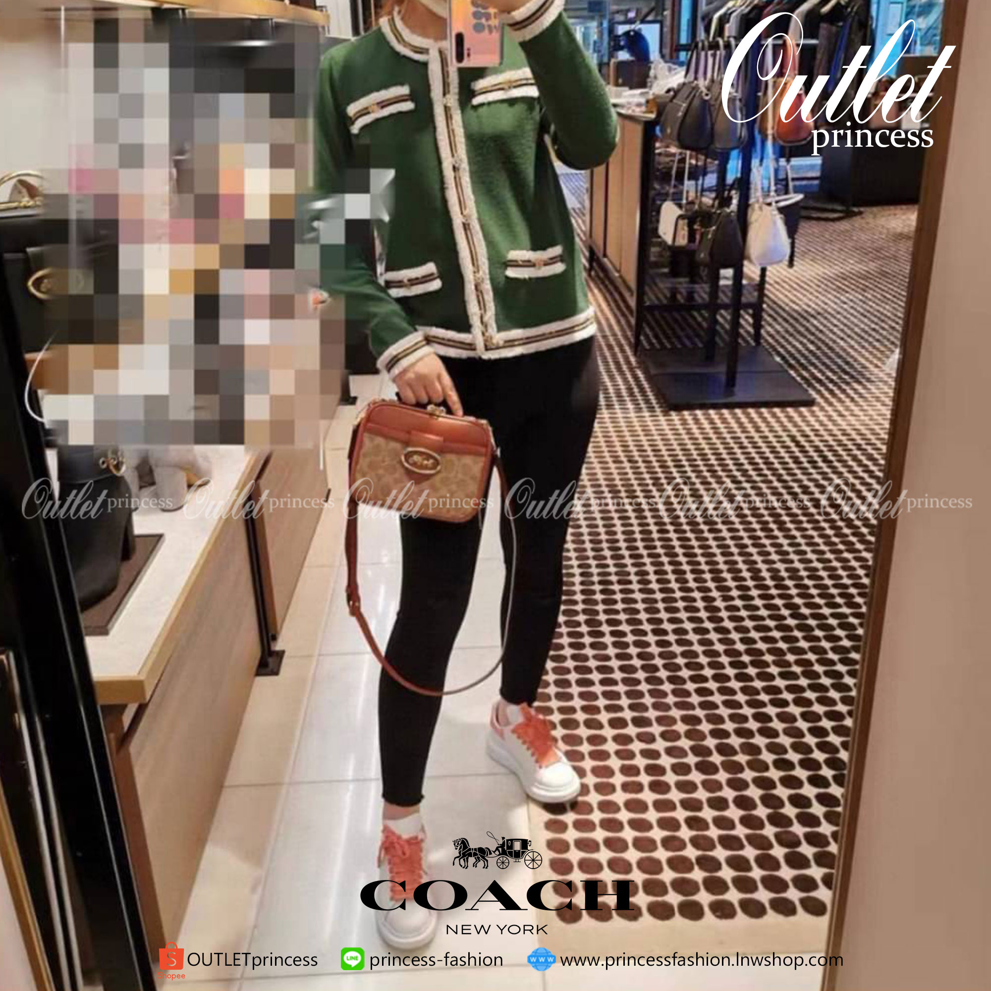 Coach RILEY LUNCHBOX BAG IN COLORBLOCK SIGNATURE CANVAS