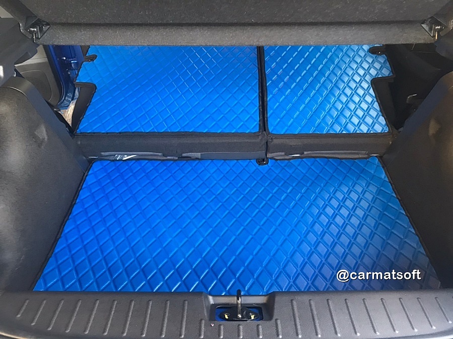 พรมปูพื้นรถยนต์ MG 3 2019 ยางปูพื้นรถEVA ลายDIAMOND รวมแผ่นท้าย +ปิดเบาะ เต็มคัน