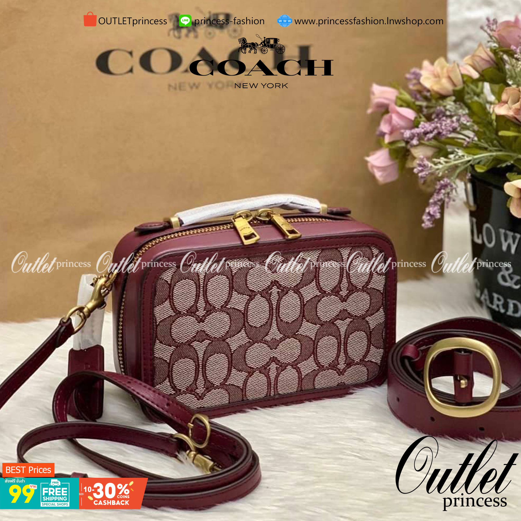 COACH ALIE BELT BAG IN SIGNATURE JACQUARD ((4813))