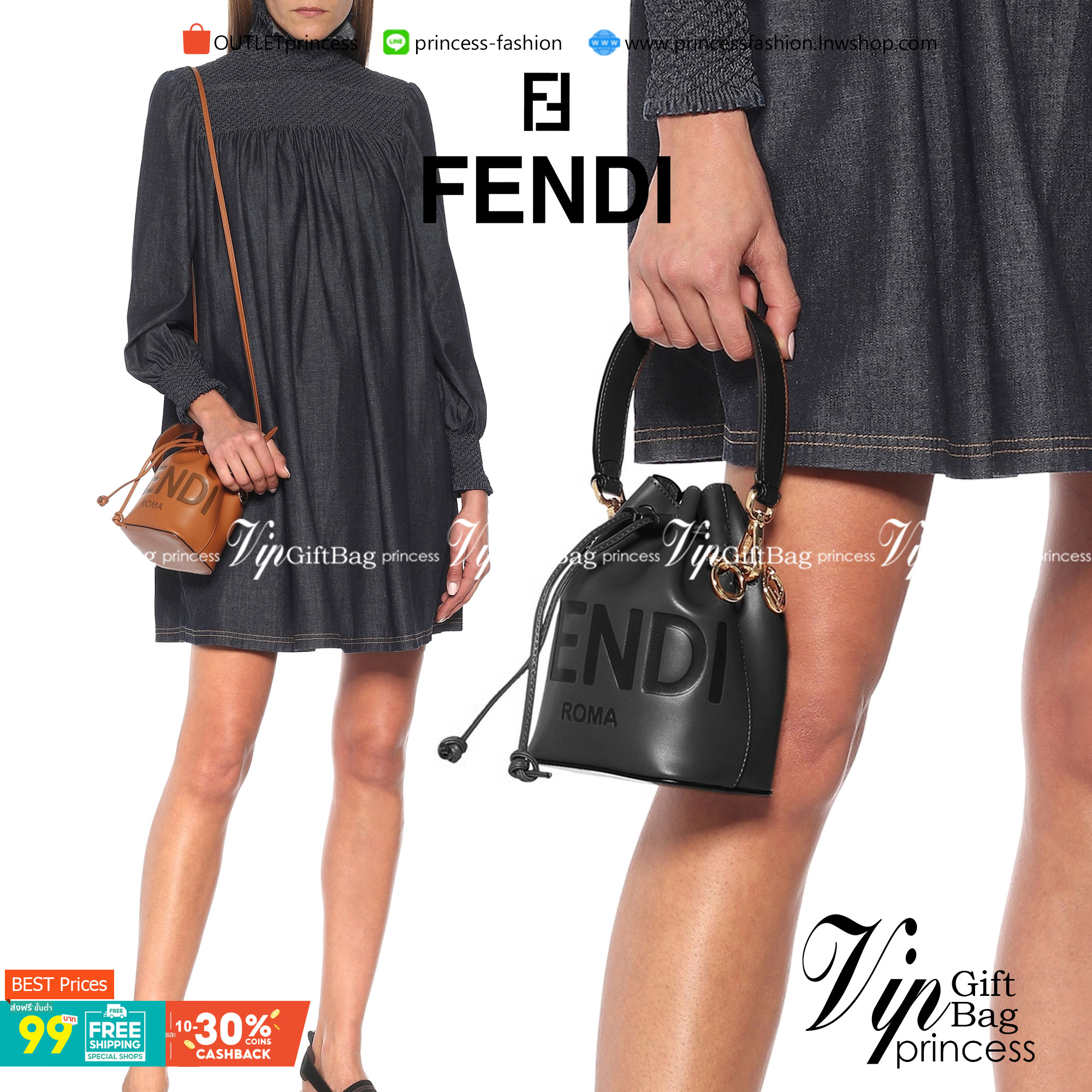 FENDI Mon Tresor Mini leather bucket bag กระเป๋าถือทรงขนมจีบสุดคิ้วท์ หรือสะพายไหล่ วัสดุหนังแท้อย่างดี รุ่นใหม่ล่าสุด สวยหรู ดูแพง คุณนายสุดไปเลยค่า ถือแล้วสวยมากๆ จุของได้กำลังดี ทรงนี้ต้องมีติดตู้ไว้สักใบนะคะ!