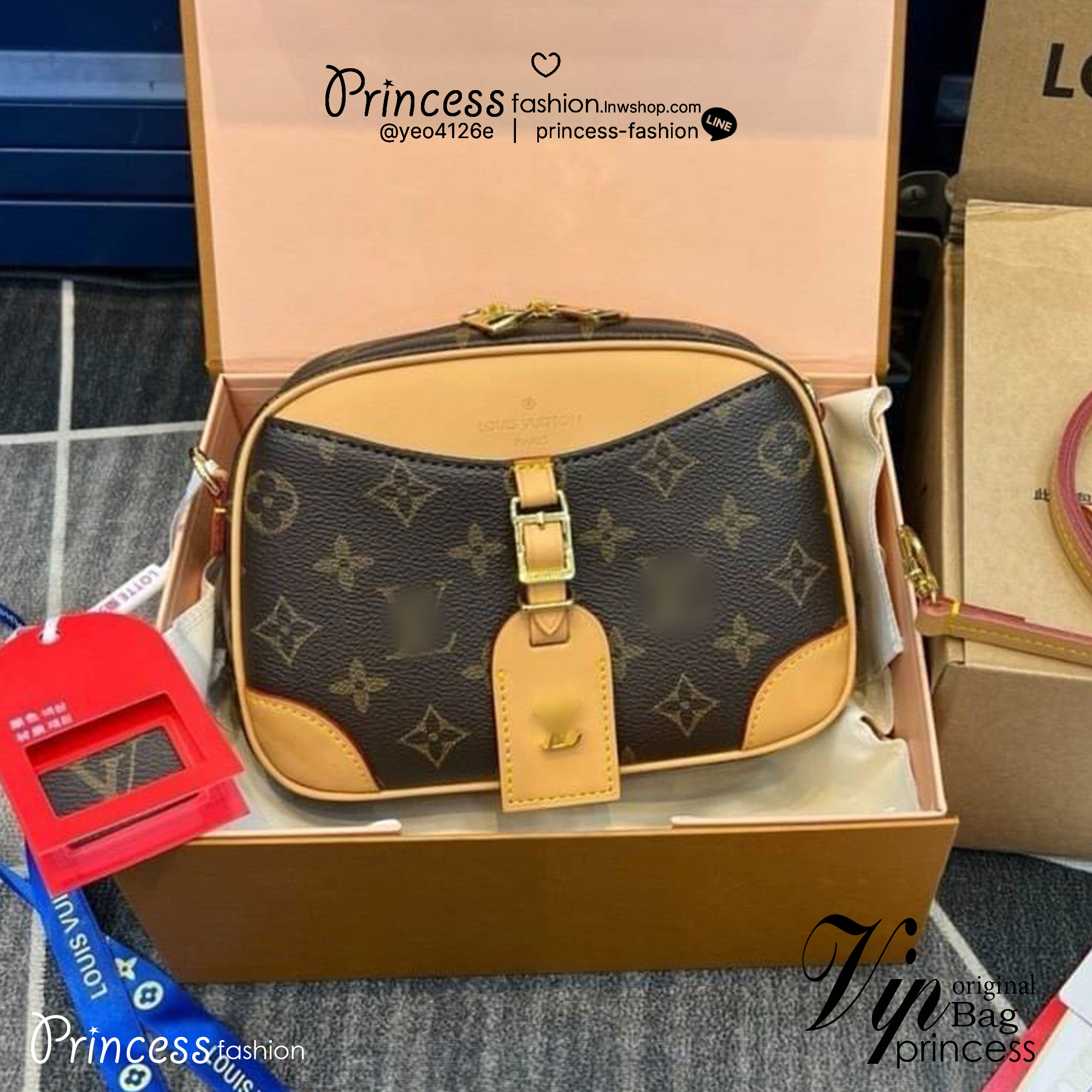 LV Deauville Mini Monogram Canvas bag กระเป๋าสะพายทรงกล่อง ไซส์เล็กกะทัดรัด The Best Seller ที่สาวๆตามหา พกพาสะดวก รูปทรงสวยหรู