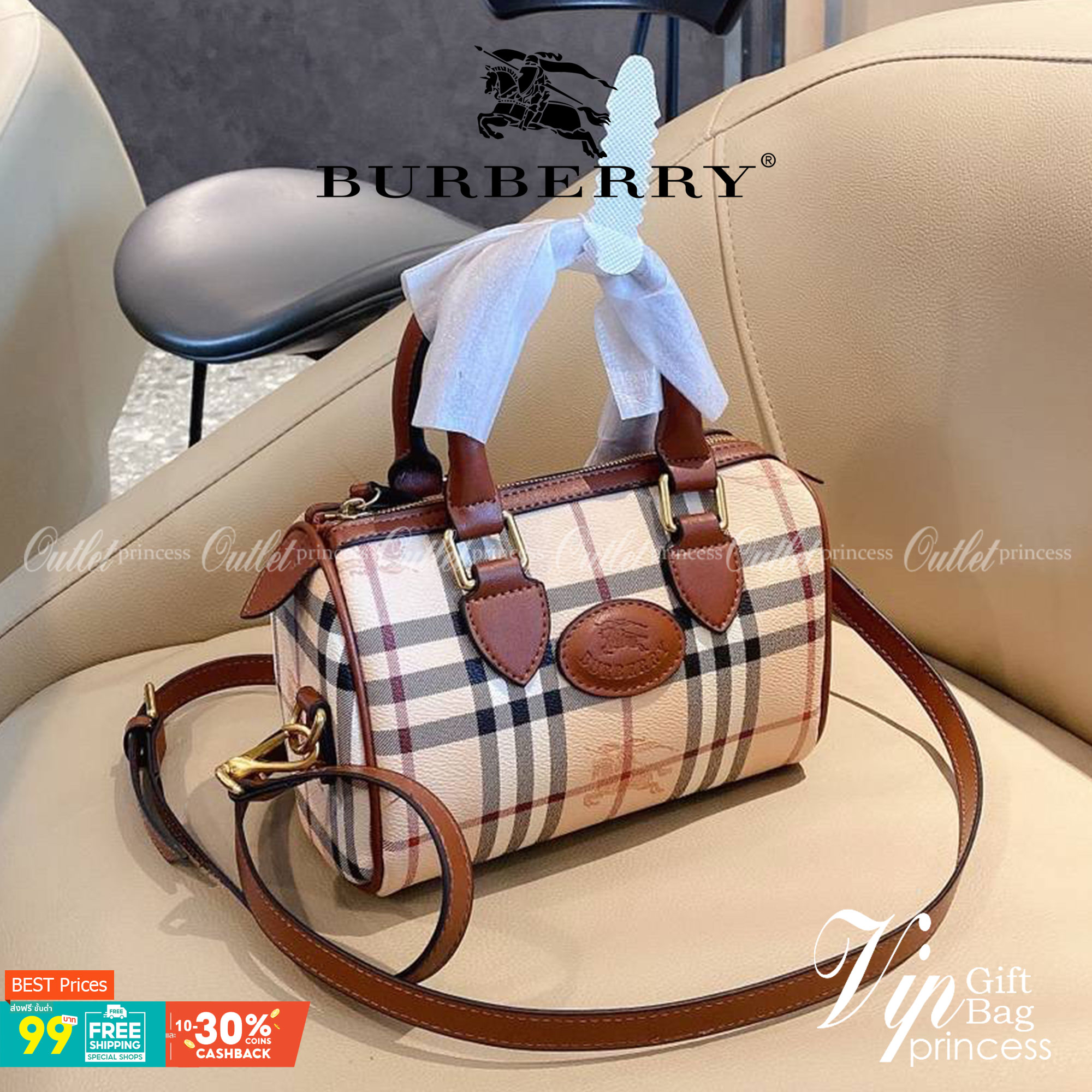 BURBERRY MINI PILLOW VINTAGE BAG Limited Edition วัสดุหนังPVC หนังนิ่ม เปิดปิดด้วยซิปยาวที่จับหนัง ภายในมีช่องใส่ของโล่งกว้าง พร้อมช่องเล็กอีกหนึ่งช่อง สามารถใส่มือถือ กระเป๋าสตางค์สั้น ของจุกจิกได้ มาพร้อมสายสะพายยาวหนังแท้ อะไหล่แบรนด์สีทองวินเทจ Rare i
